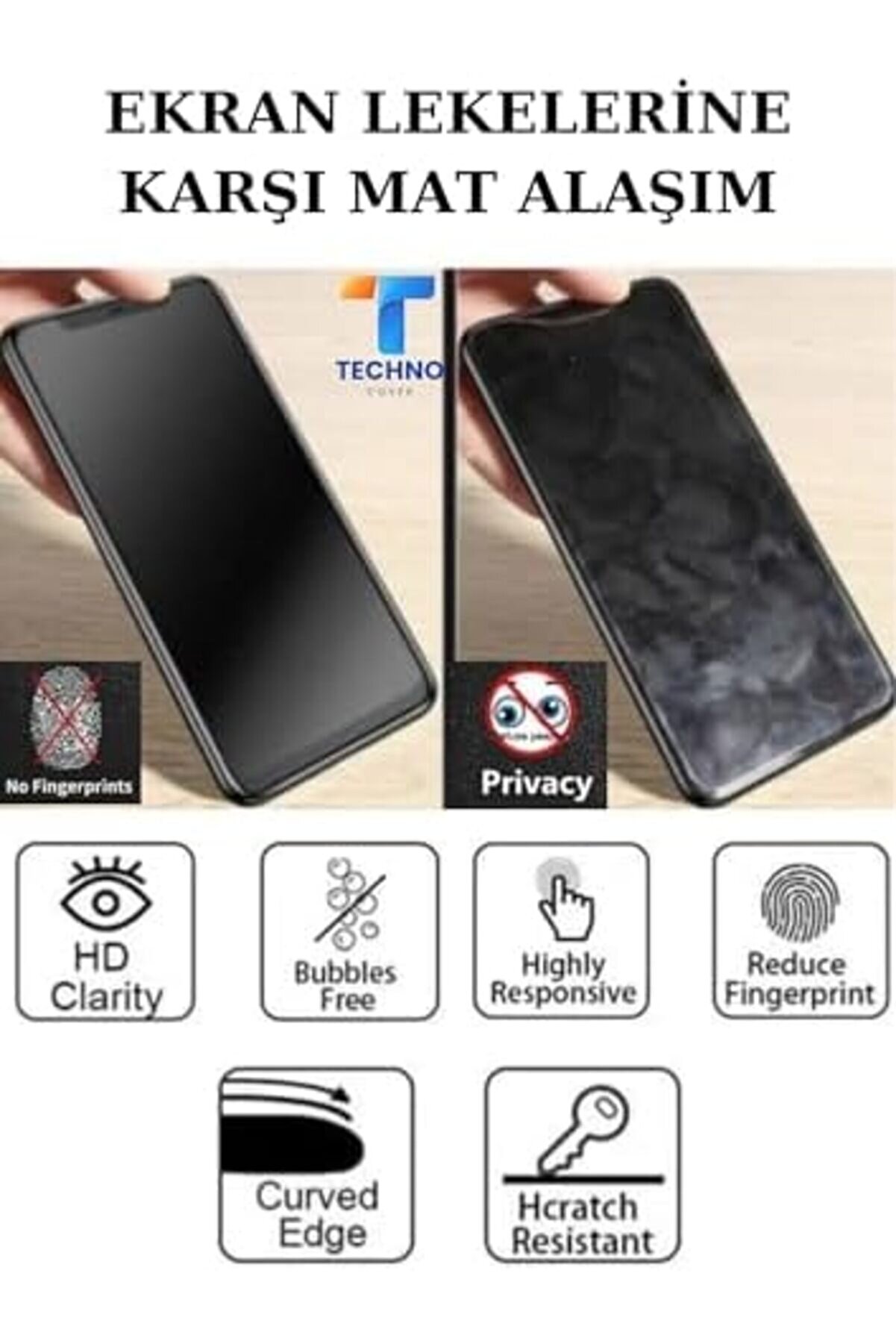 16 Mat Hayalet Cam Darbelere Karşı Dayanıklı Esnek Ekran 1014773