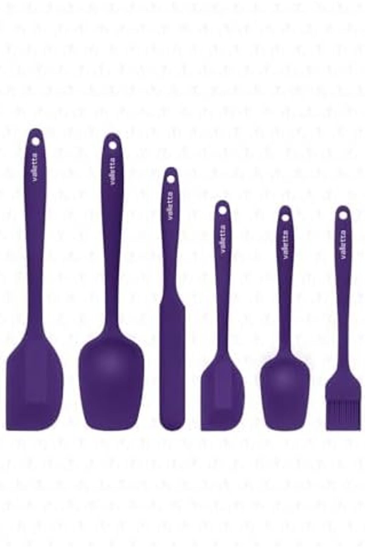 Modashi̇ne Drongo Dayanıklı Yanmaz Yapışmaz Si̇li̇kon Spatula Seti̇ 6 Parça Mor Modascope 1014773