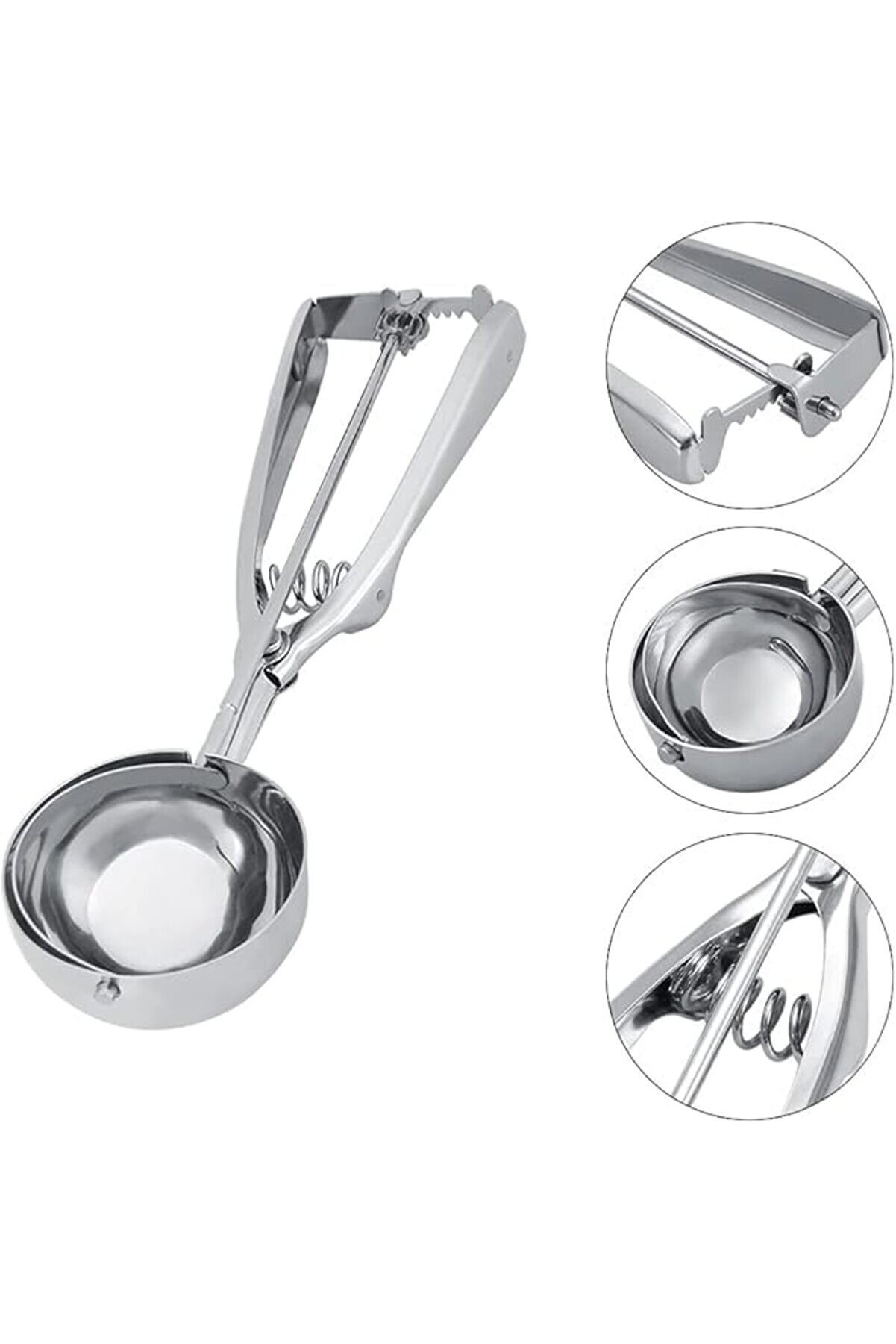 Modashi̇ne Paslanmaz &Ccedil;eli̇k Dondurma & Kurabi̇ye Porsi̇yonlama Kaşığı Modascope 1014773