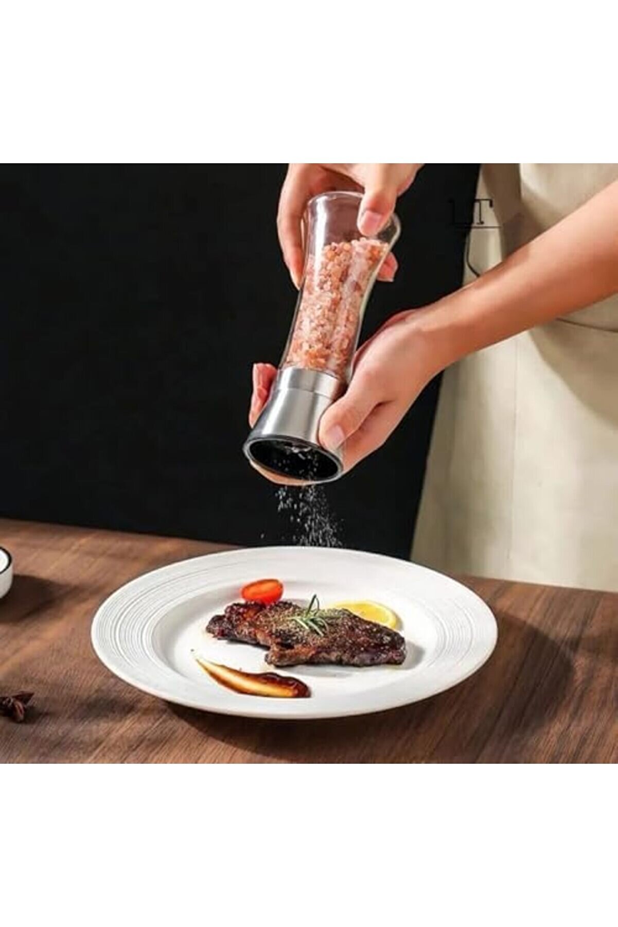 Paslanmaz Çeli̇k Kapaklı Cam Gövdeli̇ Deği̇rmeni̇ Seti̇ 2 Li̇ 19 Cm 1014773