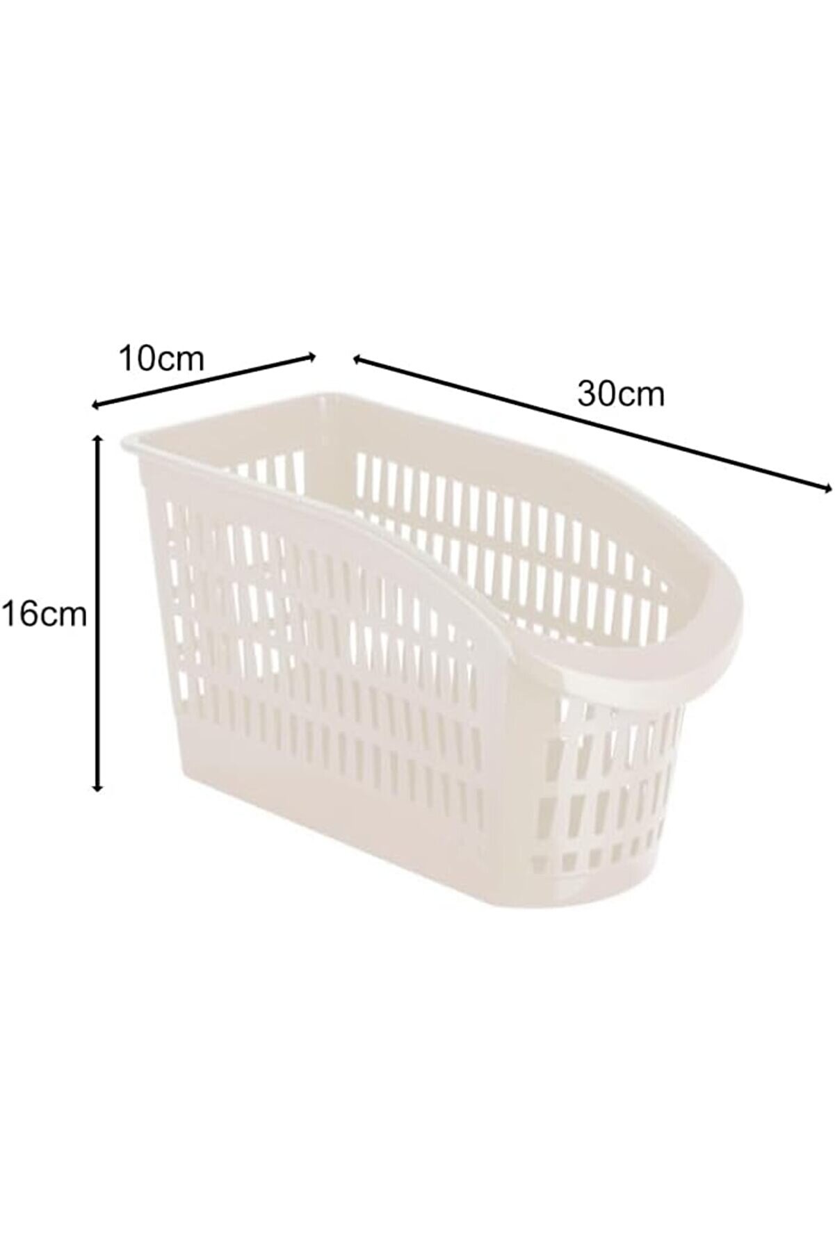 Pltnstoreshop Düzenleyi̇ci̇ Sebzeli̇k Dar Sepet Seti̇, Çok Amaçlı Plasti̇k Organi̇zer, 4 Parça, Krem Pltns