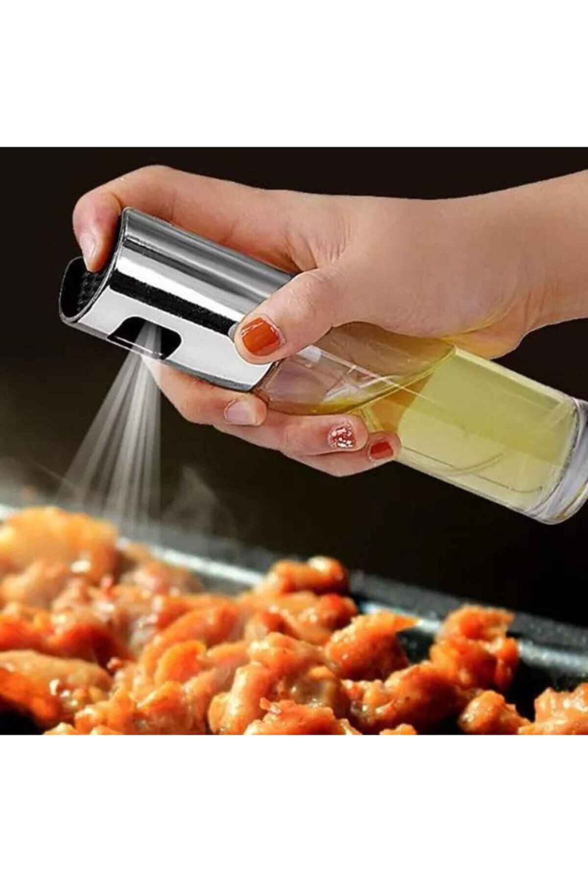 STOREMAX svngsphereshop Cam Yağdanlık 100 ml – Zeytinyağı, Sirke, Limon ve Sos İçin Püskürtücü Şişe | Cam Göv