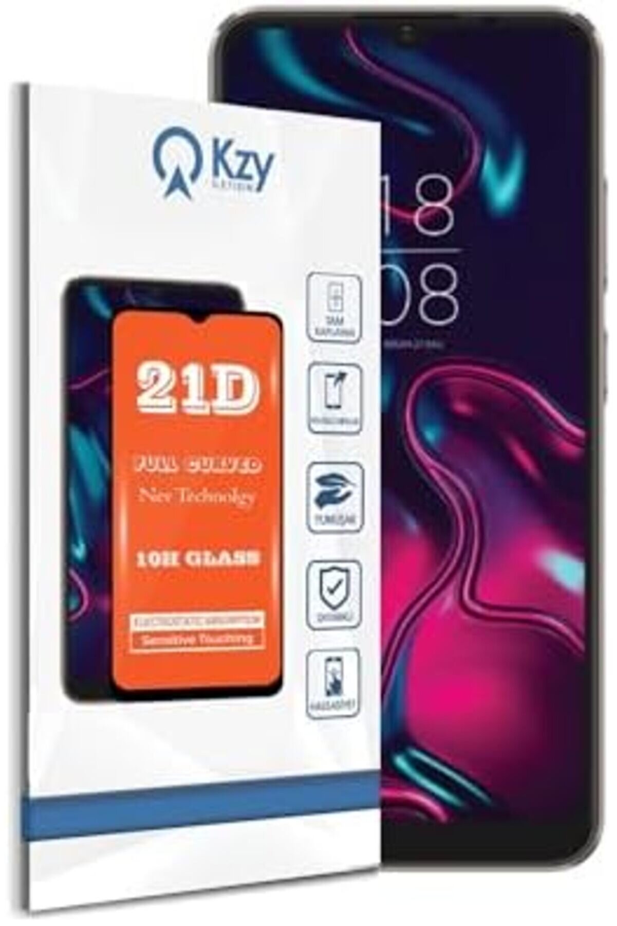 İleti̇şi̇m S23 Pro Max İle Uyumlu Tam Kaplayan 21D Temperli̇ Ekran Cam 1014773