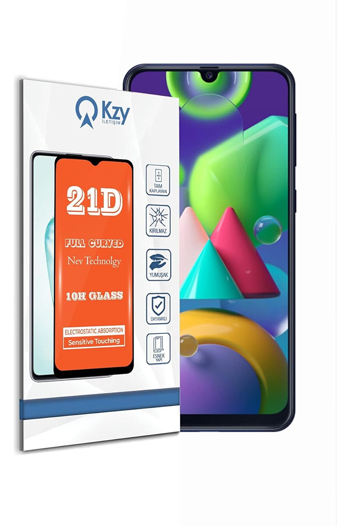 STOREMAX İLETİŞİM M21 ile uyumlu Tam Kaplayan 21D Temperli Ekran Cam 1014773