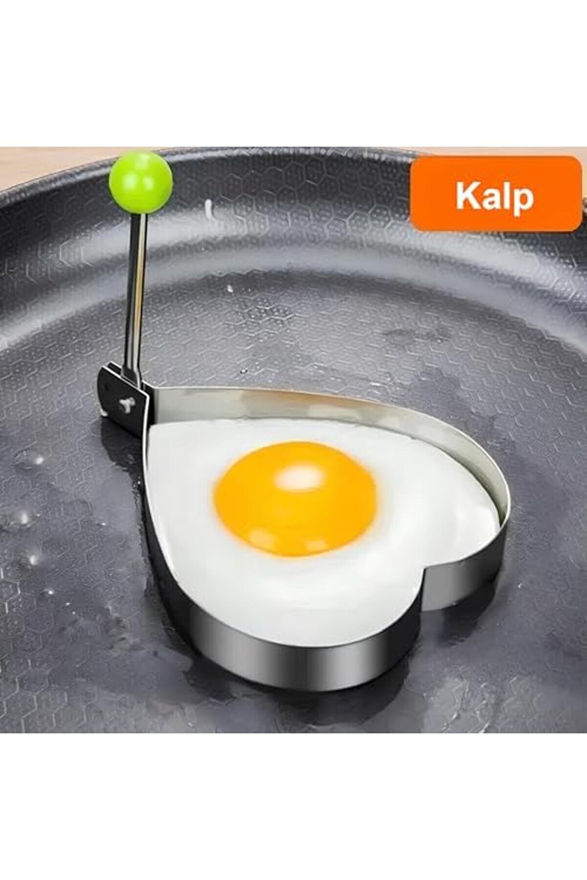 Eli̇zzashop 3&rsquo;L&uuml; Metal Omlet Ve Krep Kalıbı Seti̇ | Yuvarlak, Kalp Ve Yıldız Şeki̇lli̇ Yanmaz & Yapışmaz