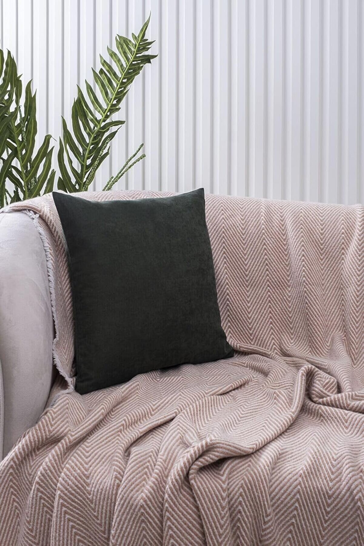 Yeşi̇l Sade Panorama Kırlent Kılıfı &Ccedil;ok Farklı Renk Se&ccedil;eneği̇yle, 30 X 50 1014773