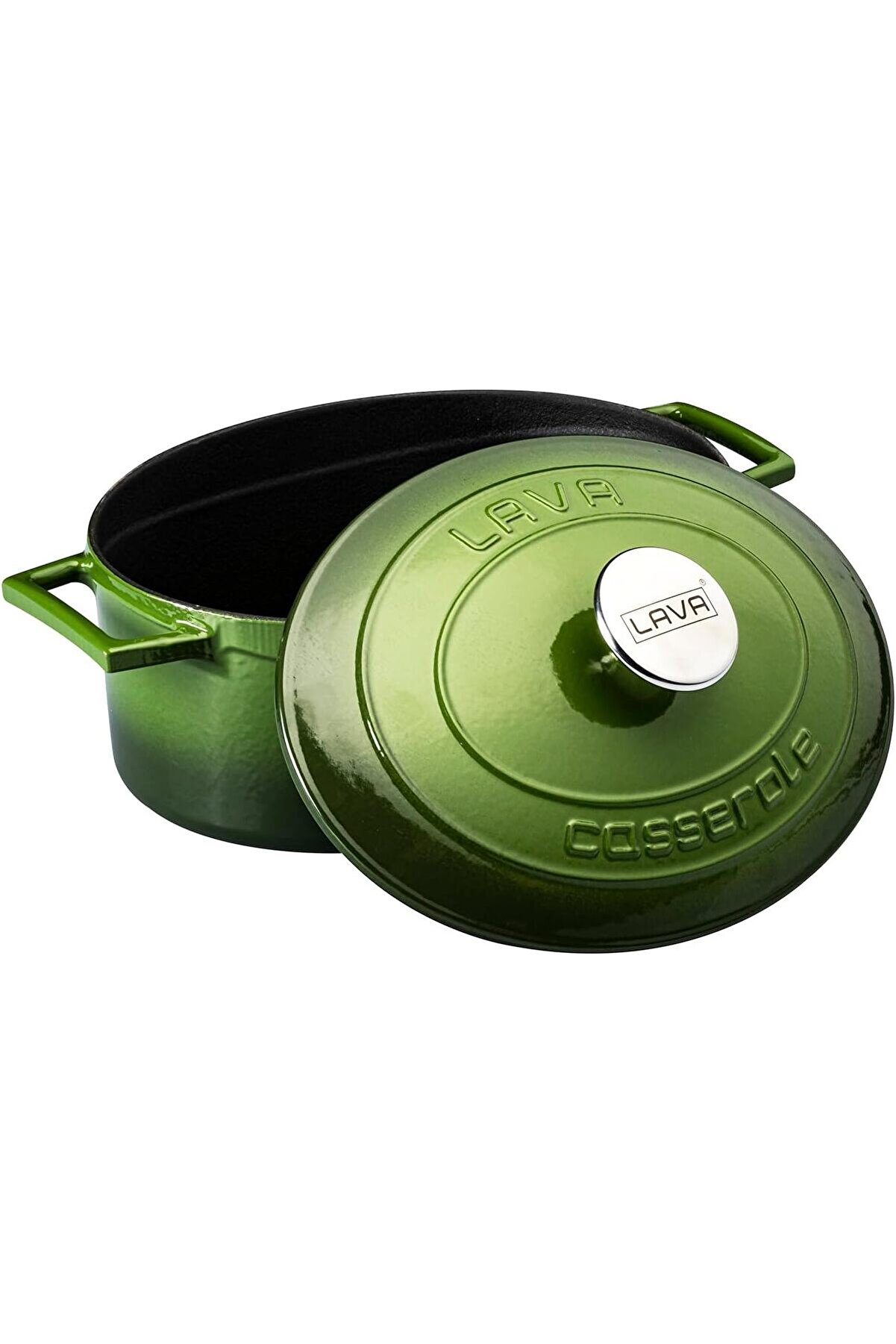 STOREMAX modashine Metal Oval Döküm Tencere, 27 cm, 3.91 L Hacim, Yeşil modascope 1014773