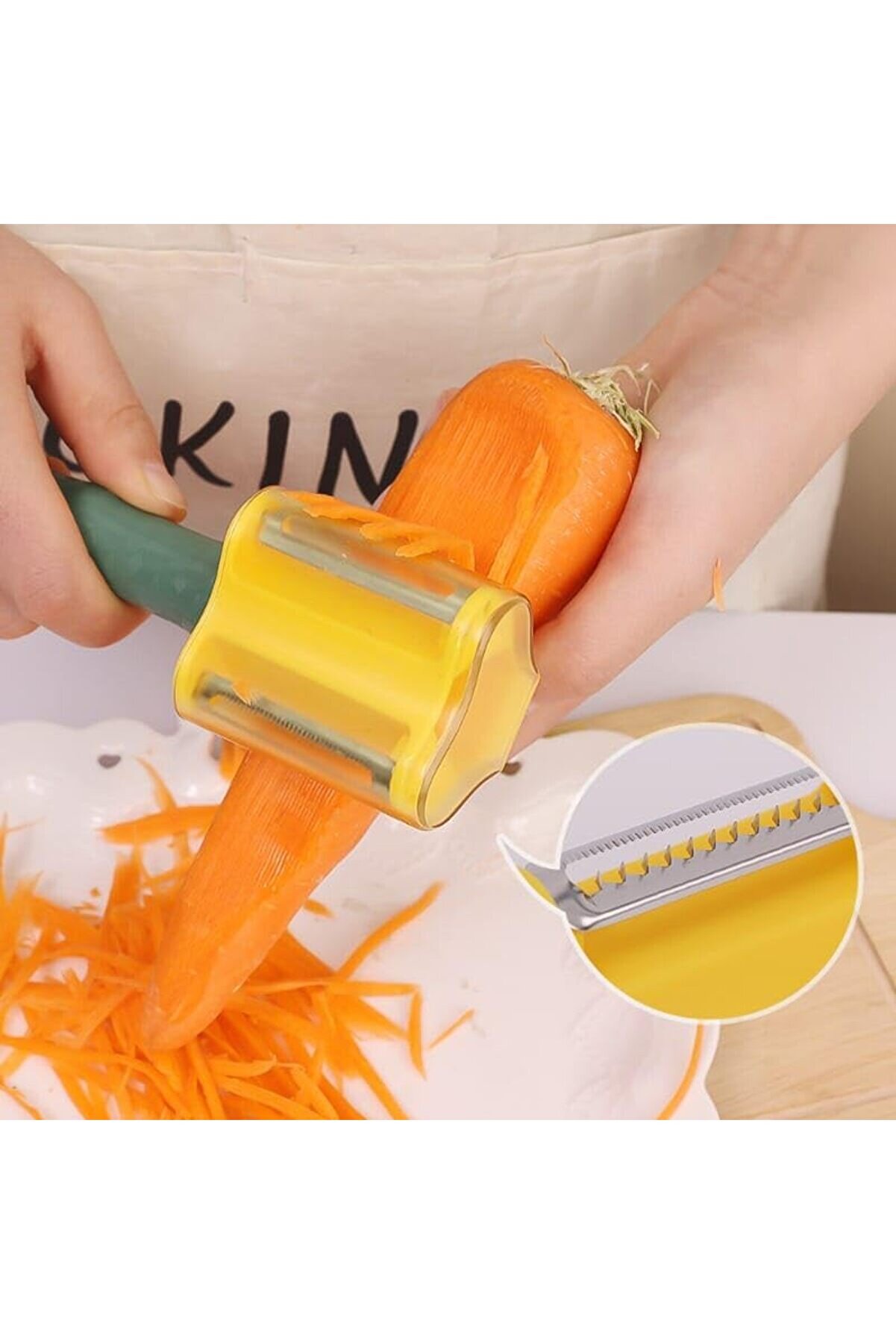 STOREMAX modashine Meyve Sebze Soyacağı Kabuk Toplayıcı Pratik Jülien Soyucu 1 ADET modascope 1014773