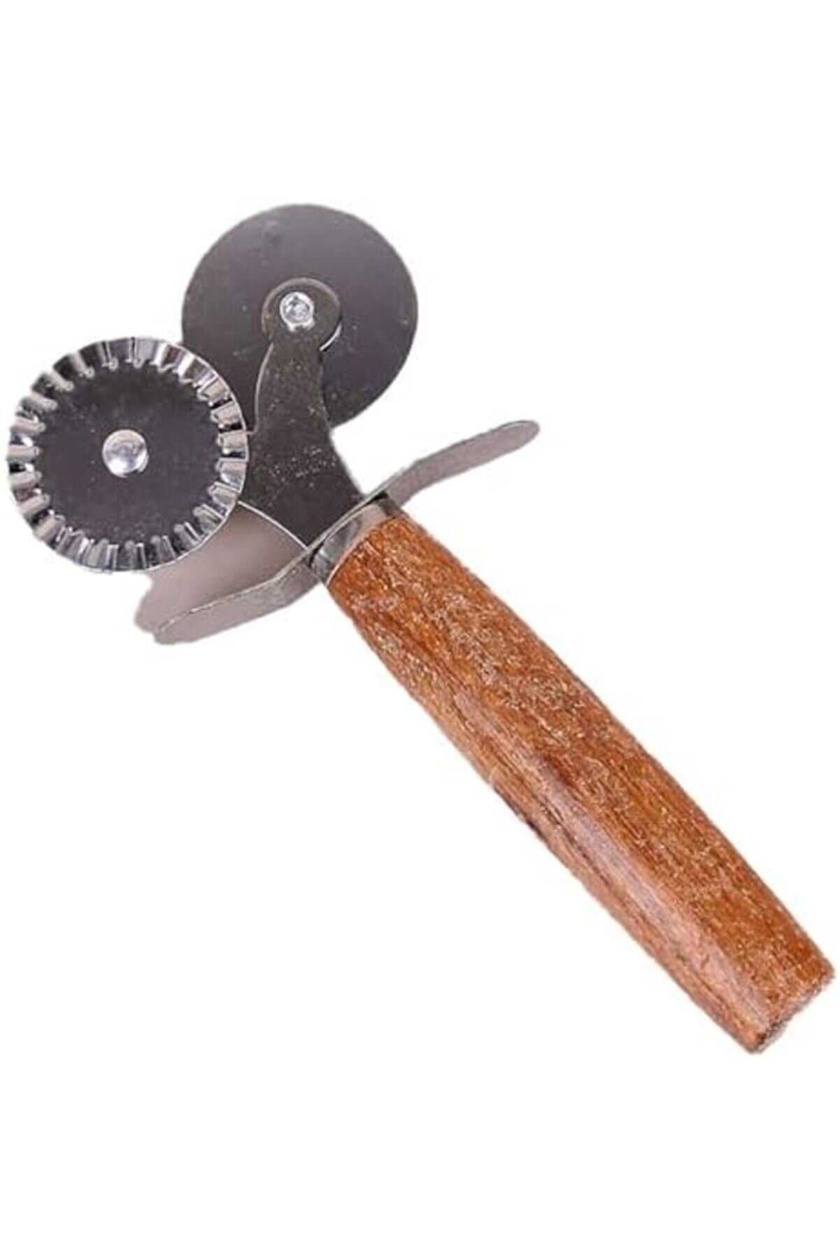 Modashi̇ne Ahşap Saplı 2Li̇ Hamur Kesme Ruleti̇ D&uuml;z Ve Dalgalı Pi̇zza B&ouml;rek Kesi̇ci̇ Aparatı Modascope 101