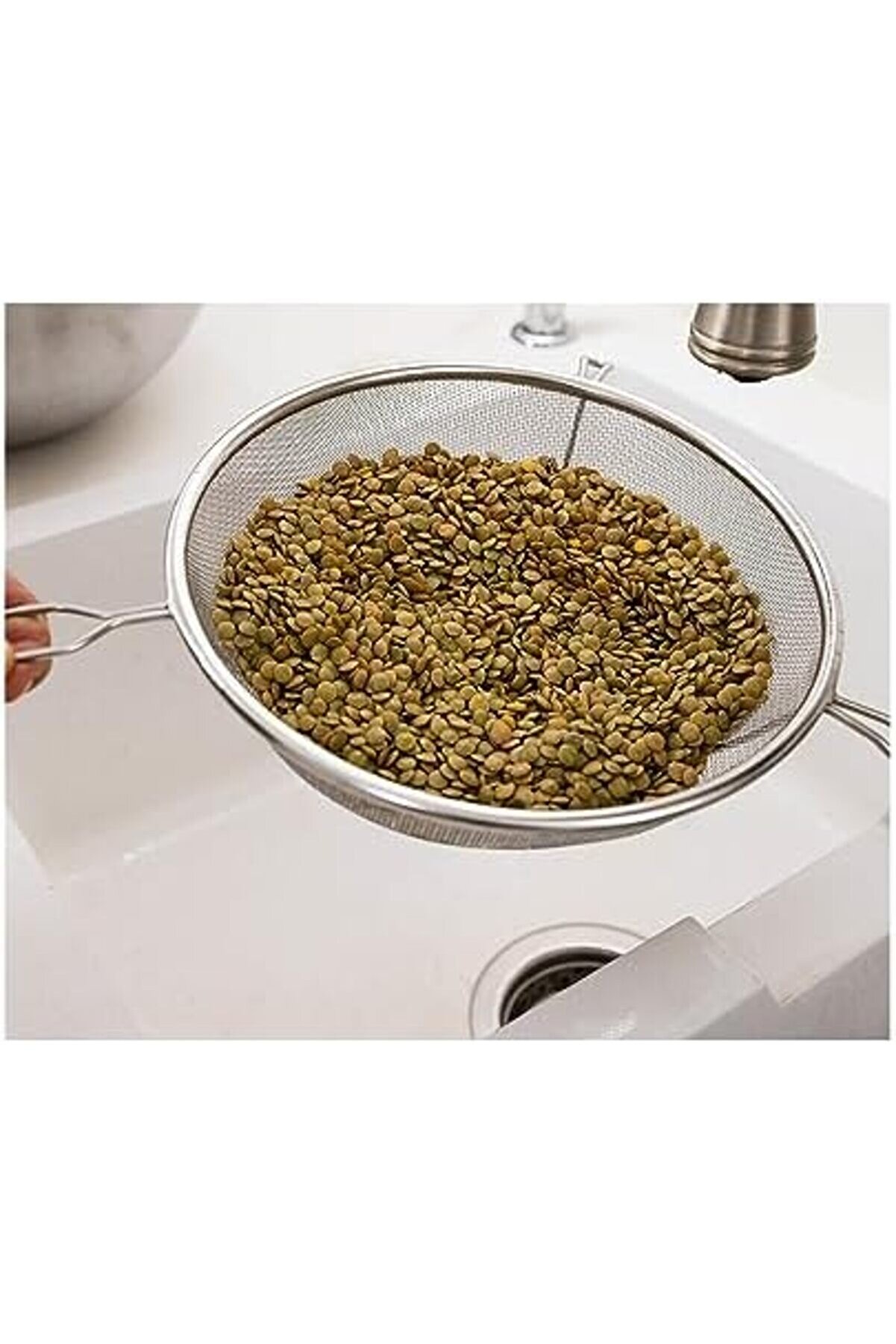 Modashi̇ne Metal Saplı Kalaylı Un - Süt - Şeker - Bakli̇yat Süzgeci̇ 22 Cm Modascope 1014773