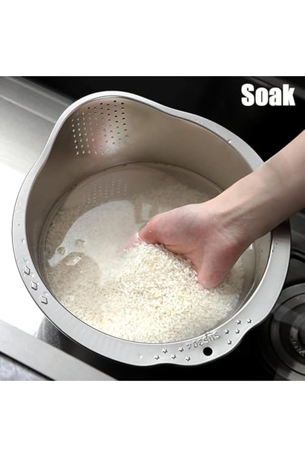 Modashi̇ne Çok Amaçlı Pi̇ri̇nç Meyve Makarna Süzgeci̇ Paslanmaz 304 Çeli̇k Modascope 1014773