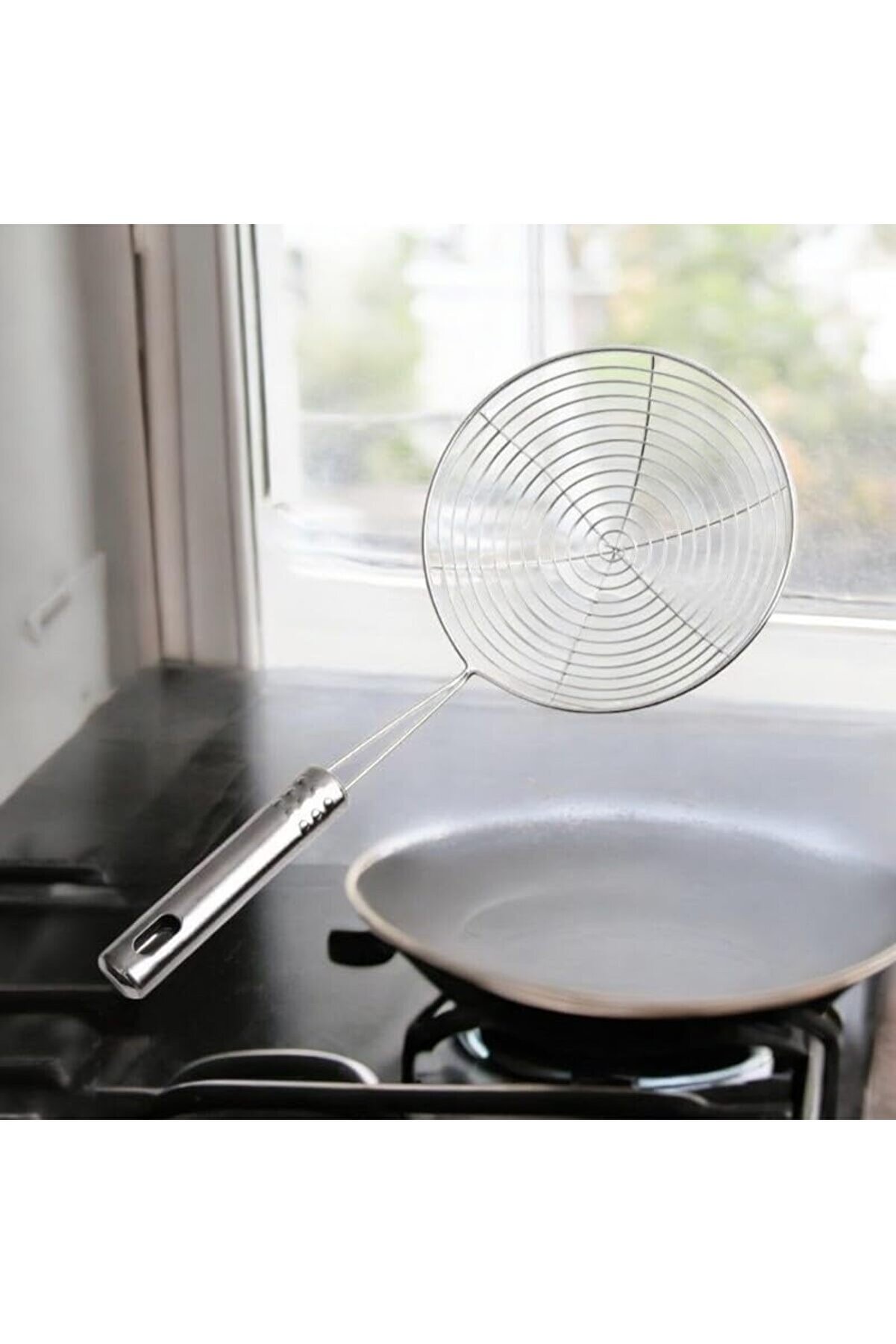 Modashi̇ne Metal Kevgi̇r, Kızartma Haşlama Süzgeci̇ (Orta Boy) Modascope 1014773