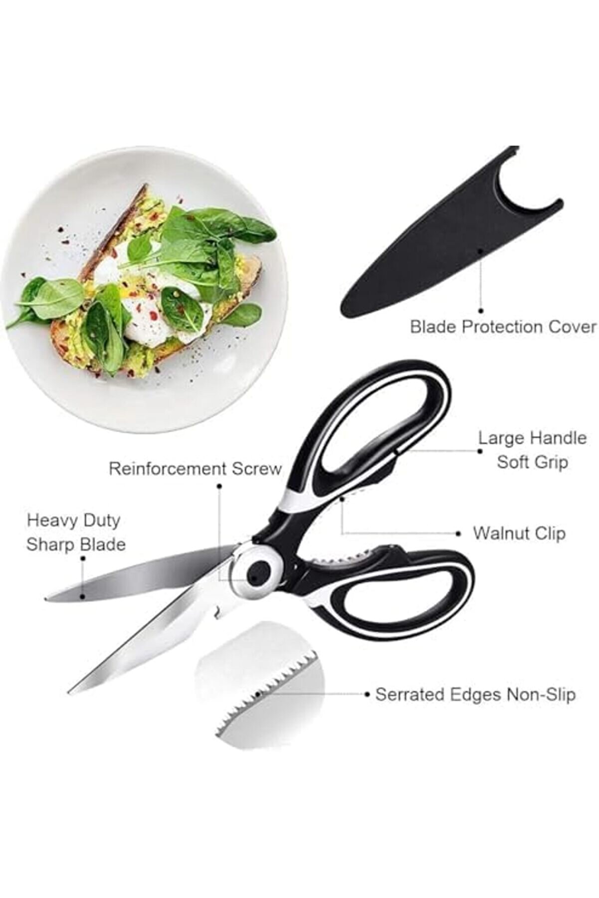 Modashi̇ne Keski̇n Mutfak, Çok Amaçlı Paslanmaz Çeli̇k, Tavuk, Balık, Et, Sebzeler, Otlar, Barbekü, Çi̇ç