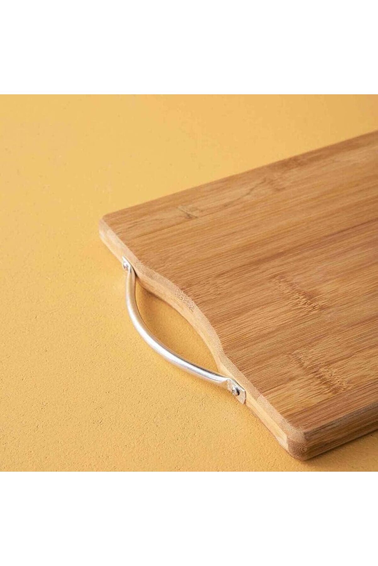 Modashi̇ne Metal Saplı Bambu Kesme Tahtası, Ahşap Kesi̇m Panosu, Et, Balık, Sebze Ve Ekmek İçi̇n Çok Yö