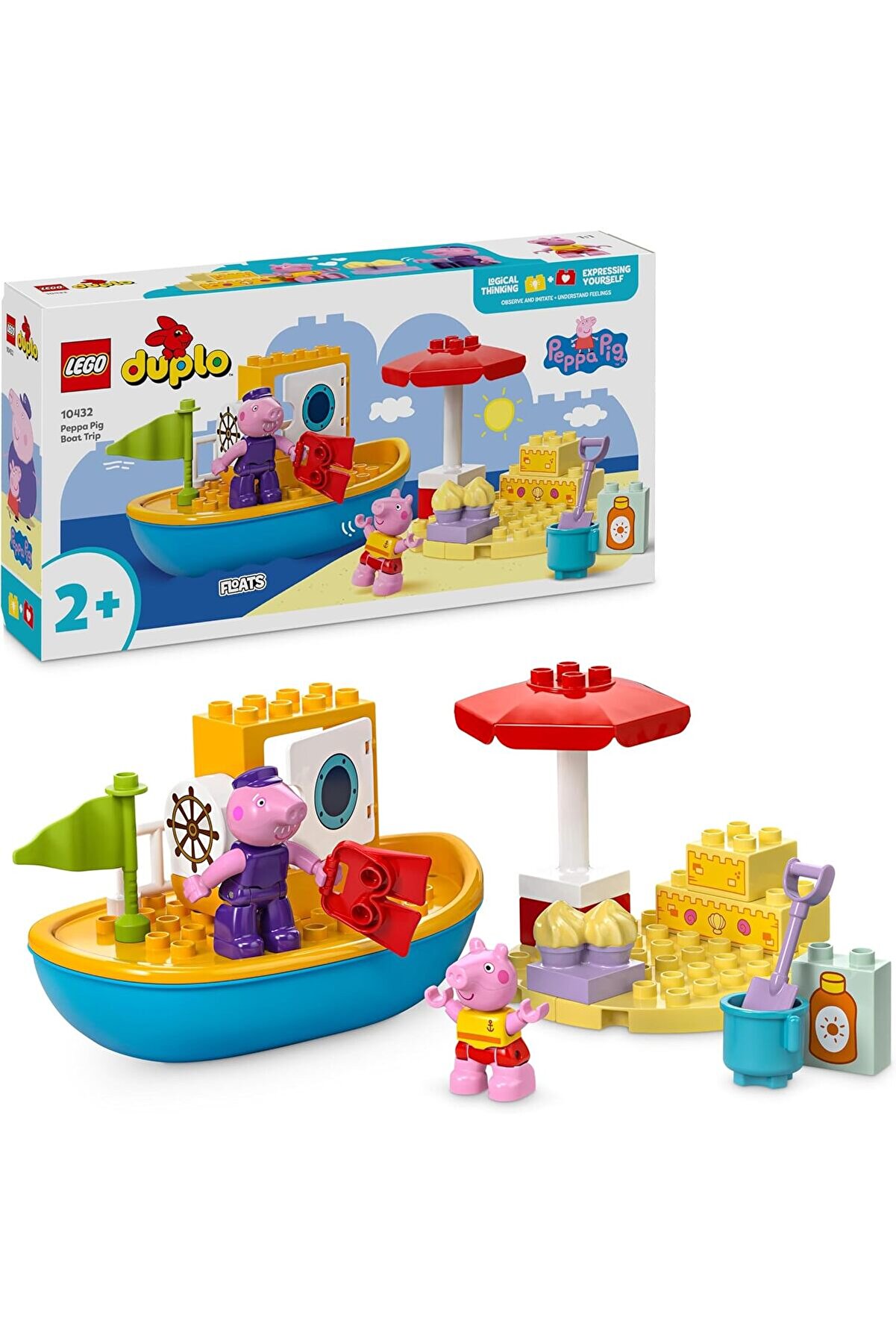 STOREMAX svngsphereshop Peppa Pig Tekne Gezisi 10432-2 Yaş ve Üzeri Çocuklar için Peppa Pig Minifigürü İçeren