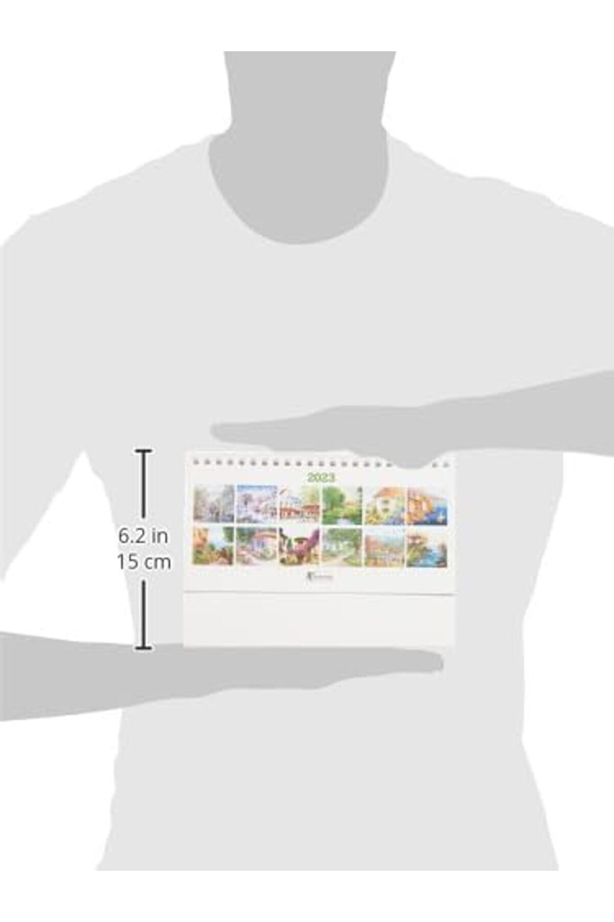 Modashi̇ne 2023 Mtk-807 Karton Üçgen Masa Takvi̇m Kasabadan Manzaralar Modascope 1014773