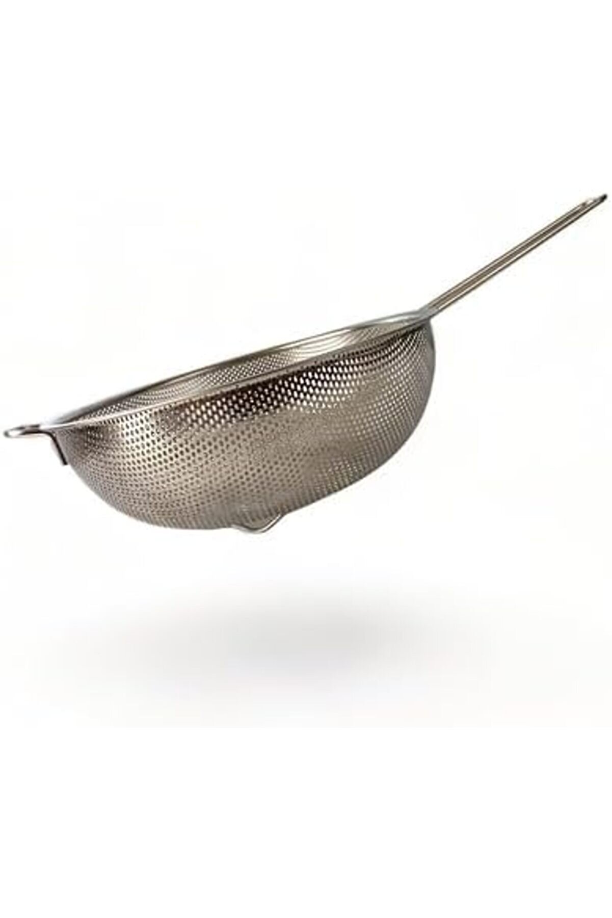 Eli̇zzashop Saplı Paslanmaz Çeli̇k Süzgeç, Büyük Boy Metal Süzgeç 22 * 10 Cm - Esteti̇k Ve Dayanıklı S