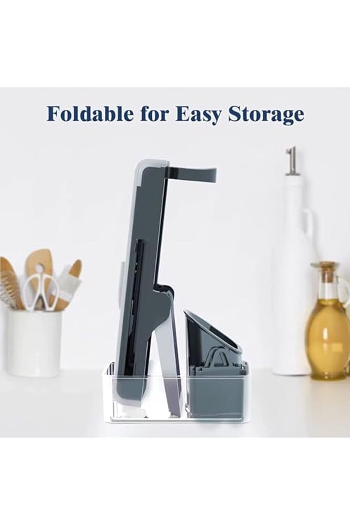 Shopverse Profesyonel Basmalı Rende Doğrayıcı – 3 Bıçaklı Paslanmaz Çeli̇k Kesme, Mandoli̇n Doğrama Ve