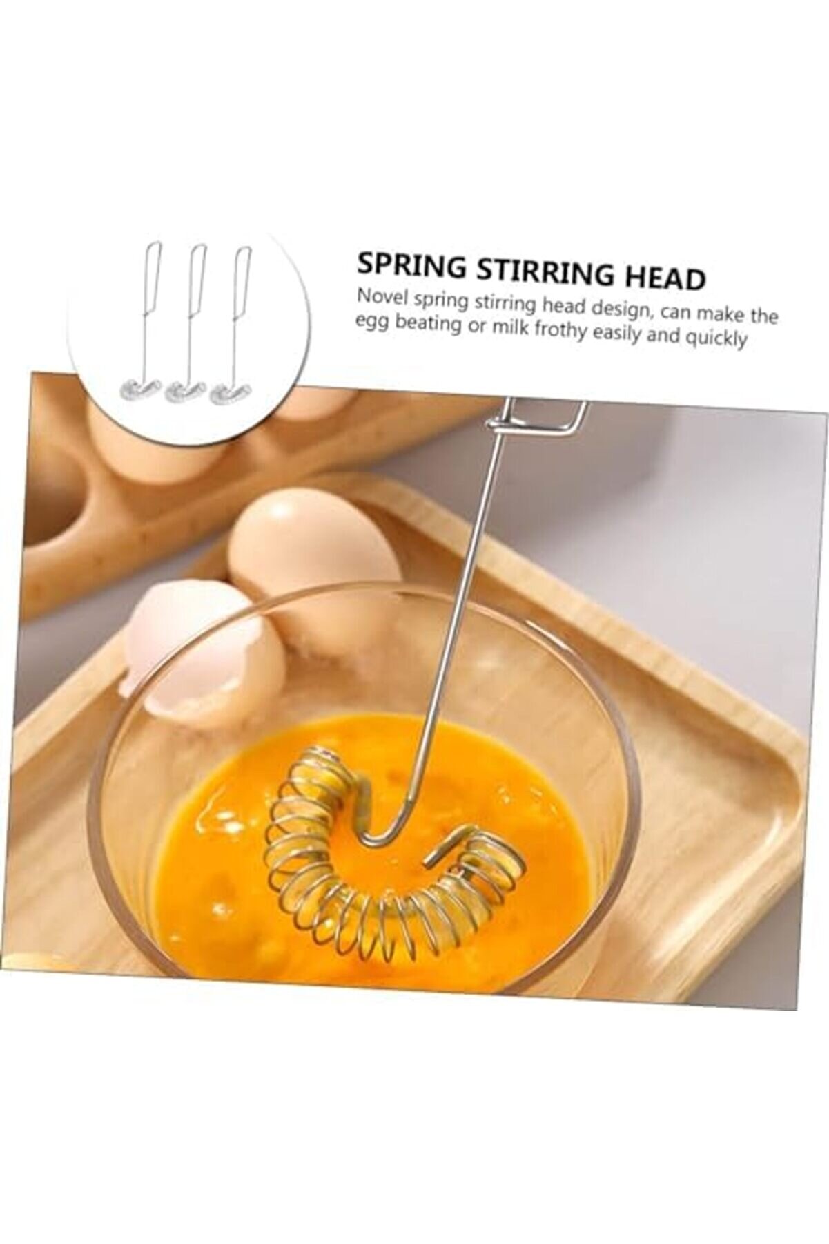 Modashi̇ne Otomati̇k Çırpma Krema Yumurta Çırpma El Sos Karıştırıcısı Yaylı Yumurta Çırpıcı Metal Yumu