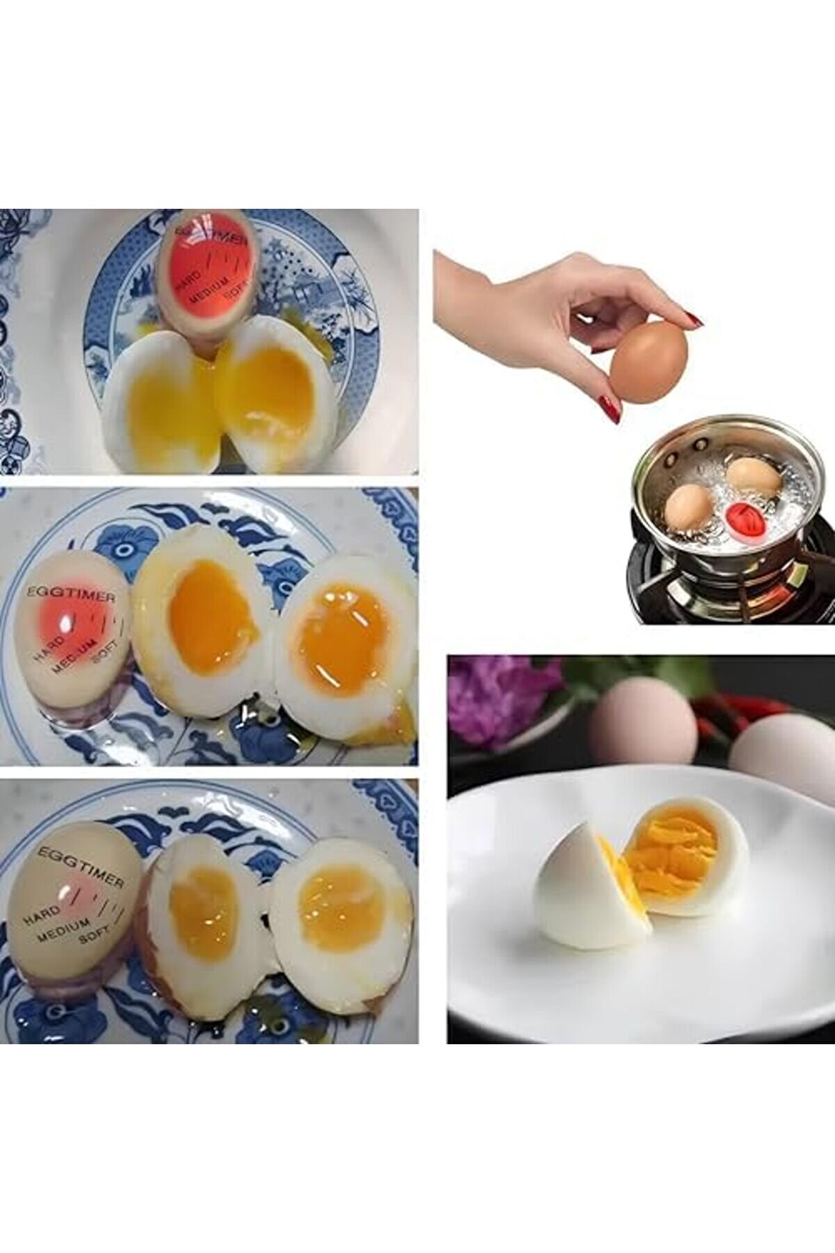 Modashi̇ne Dublör Yumurta Zamanlayıcı Egg Ti̇mer –, Katı Ve Akışkan Yumurta İçi̇n Duyarlı Haşlama Yardı