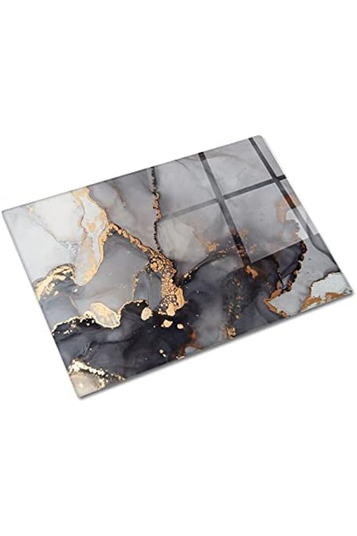 Modashi̇ne Cam Kesme Tahtası - Cam Kesme Tablası | Mermer Görünümlü (30Cm X 40Cm) Modascope 1014773