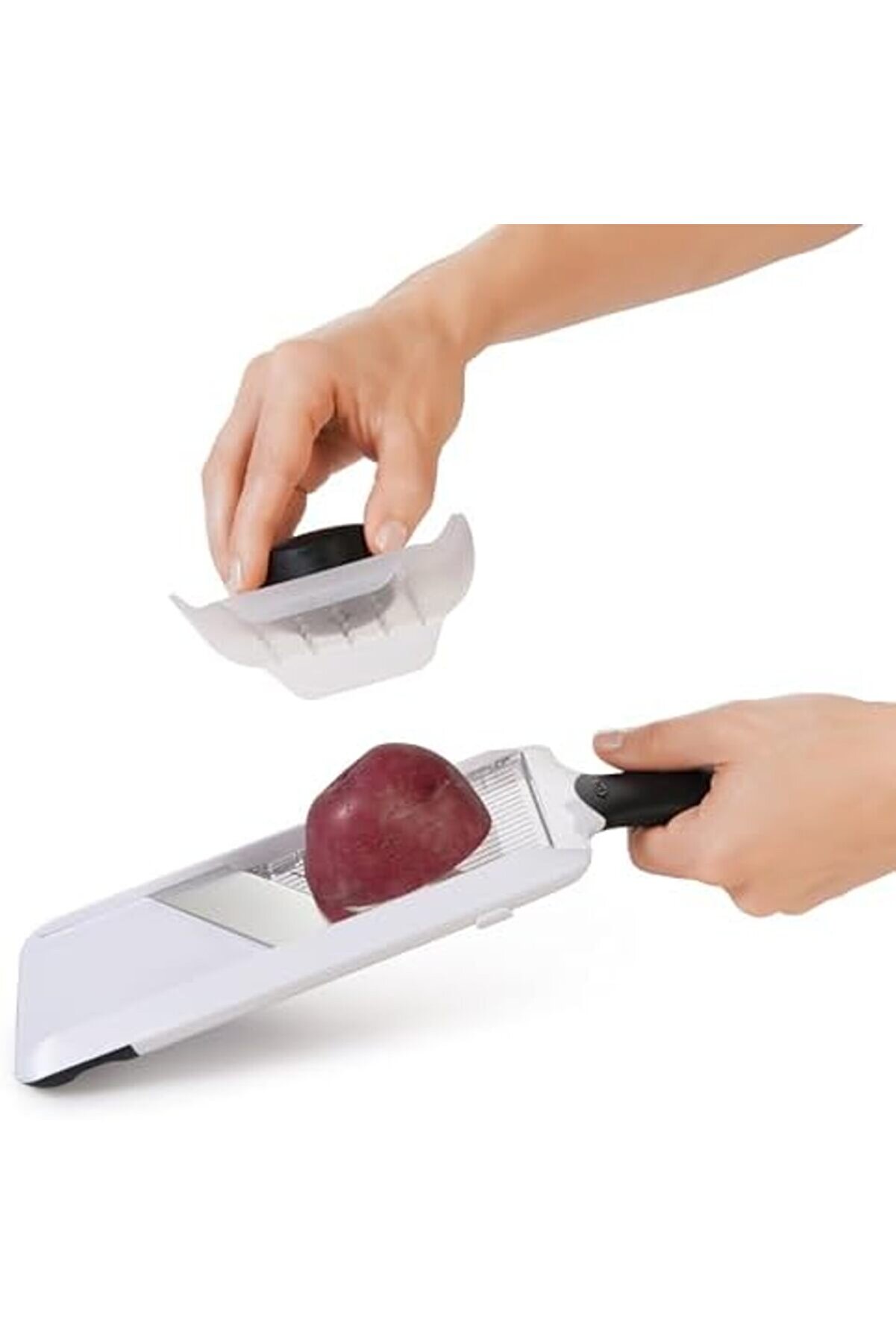 Modashi̇ne - Good Gri̇ps Paslanmaz Çeli̇k Bıçaklı Sebze Di̇li̇mleyi̇ci̇si̇/El Di̇li̇mleyi̇ci̇si̇, Beyaz Modascope