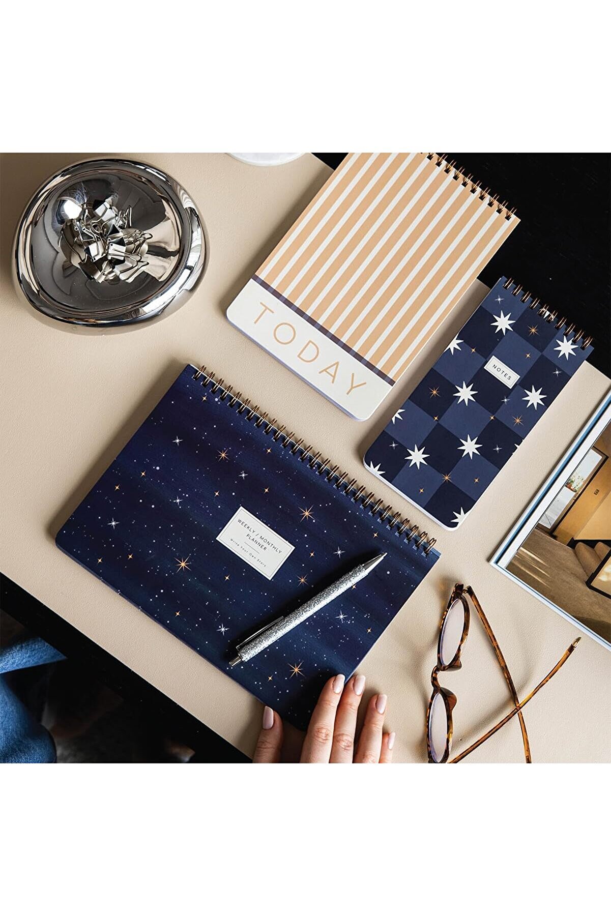 STOREMAX modashine Haftalık ve G&uuml;nl&uuml;k 3&rsquo;l&uuml; Masa&uuml;st&uuml; S&uuml;resiz Planlayıcı Set - modascope 1014773