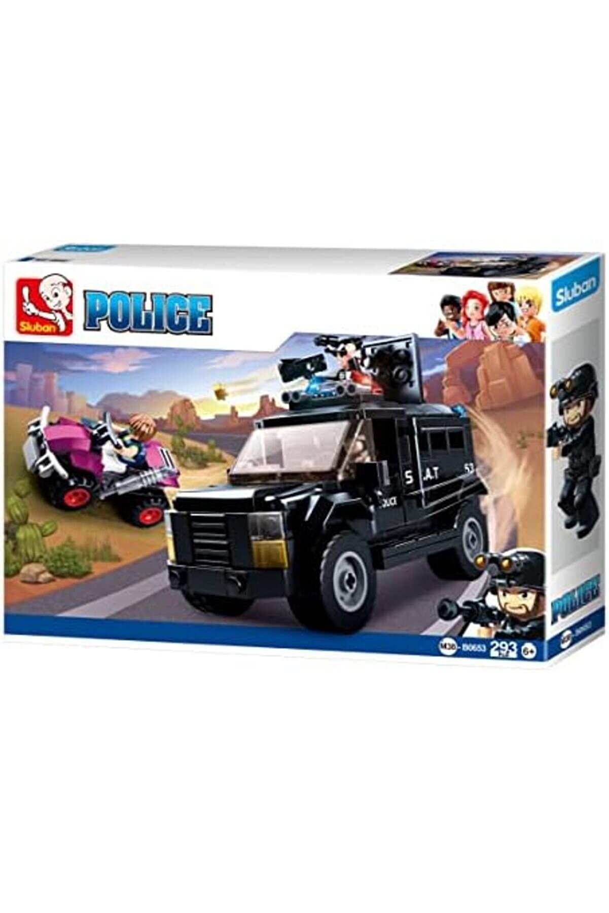 Eli̇zzashop Poli̇ce Zırhlı Araç Yapım Seti̇, 293 Parça Eli̇zzashop 1174223