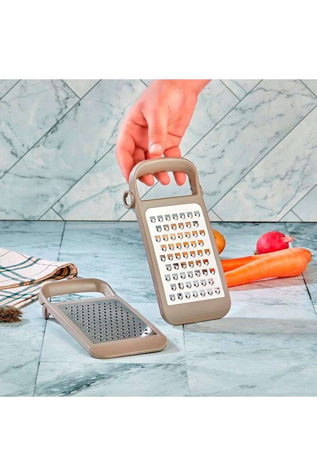 Modashi̇ne Çi̇ft Taraflı Katlanabi̇li̇r Rende Doğrayıcı – Modüler Ayrılabi̇li̇r Rondo Tasarımı, Tek Ve Çi̇f