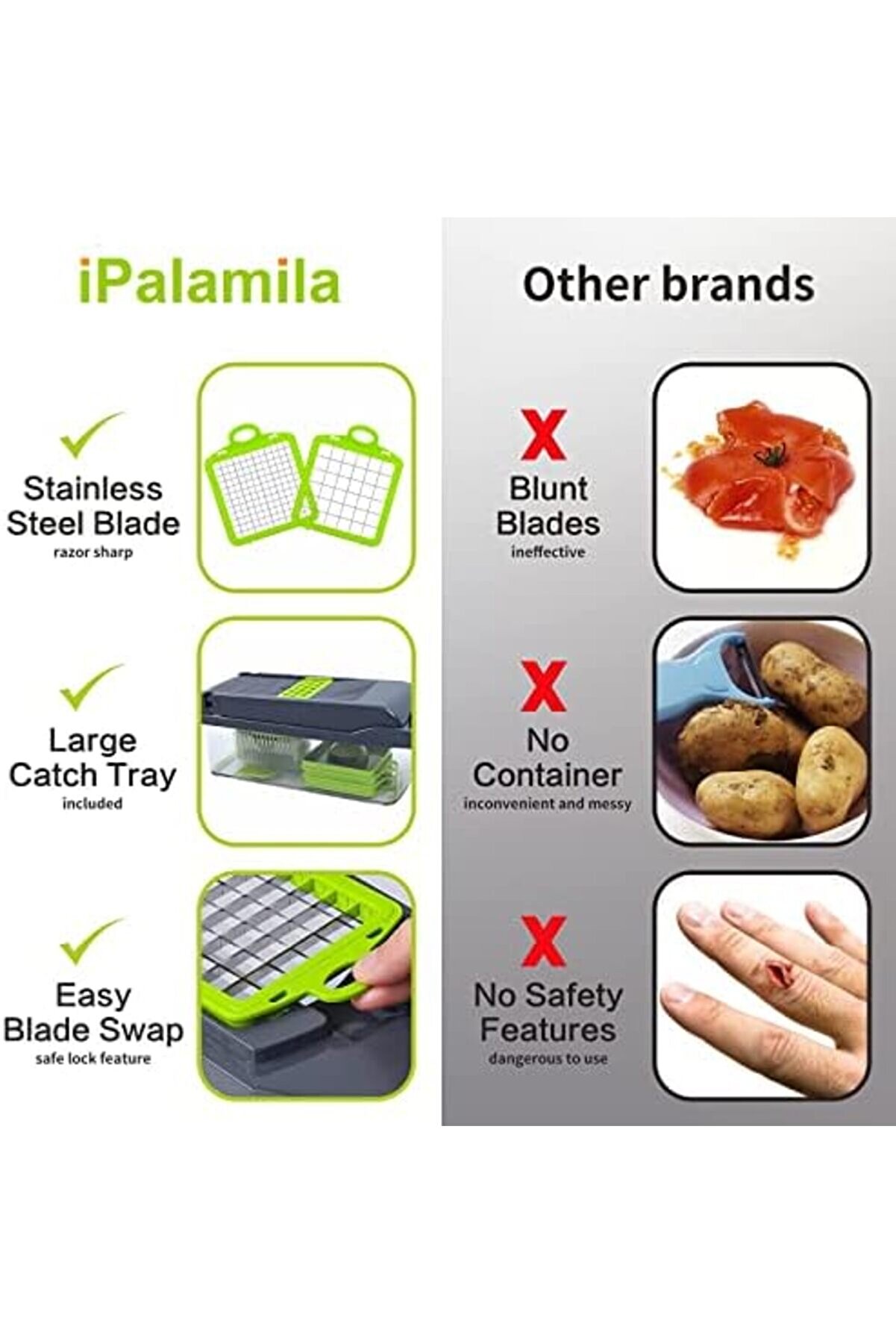 Modashi̇ne Sebze Kesi̇ci̇ – Küp Doğrayıcı – Sebze Doğrayıcı – Sebze Rendesi̇ – Atışlar, Di̇li̇mler İçi̇n Uy