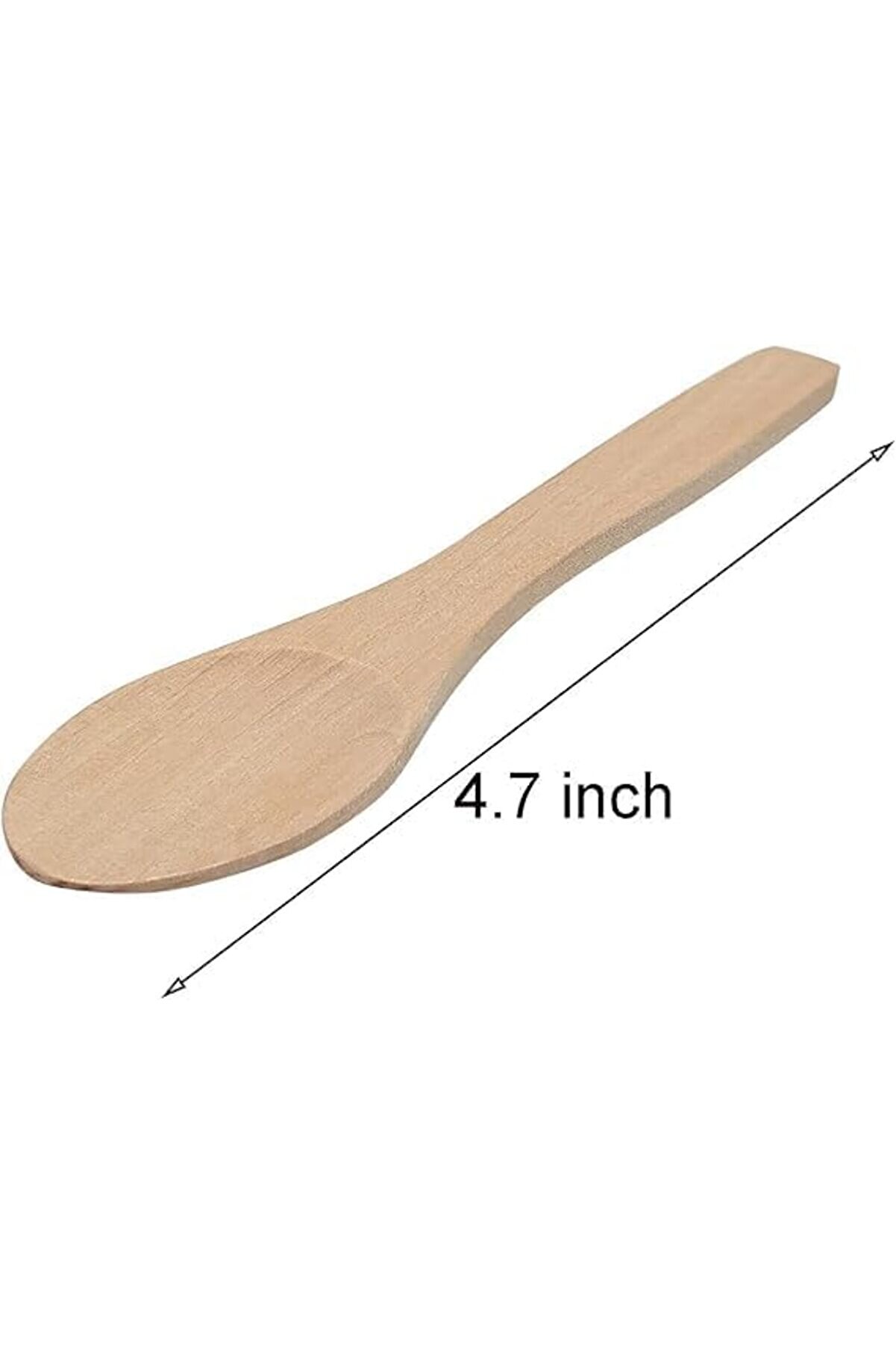 Hi̇gh-Tech 6 Adet Küçük Tahta Kaşık, Pi̇şi̇rme Baharat Kaşıklar, Mi̇ni̇ Tadım Kaşıkları Tuz, Bal, Kahve,