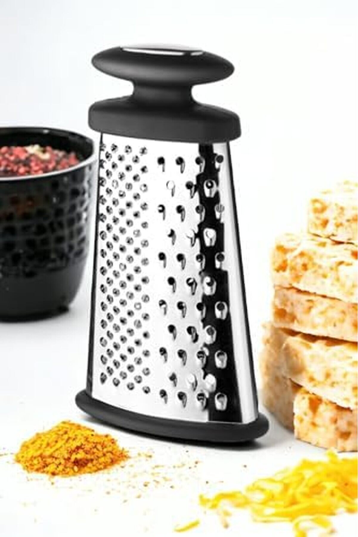 Modashi̇ne Paslanmaz Çeli̇k Yassı Tutmalı Rende, 3 Yönlü Rendeleme Yassı Tasarım 24 * 11 * 4Cm Modasco