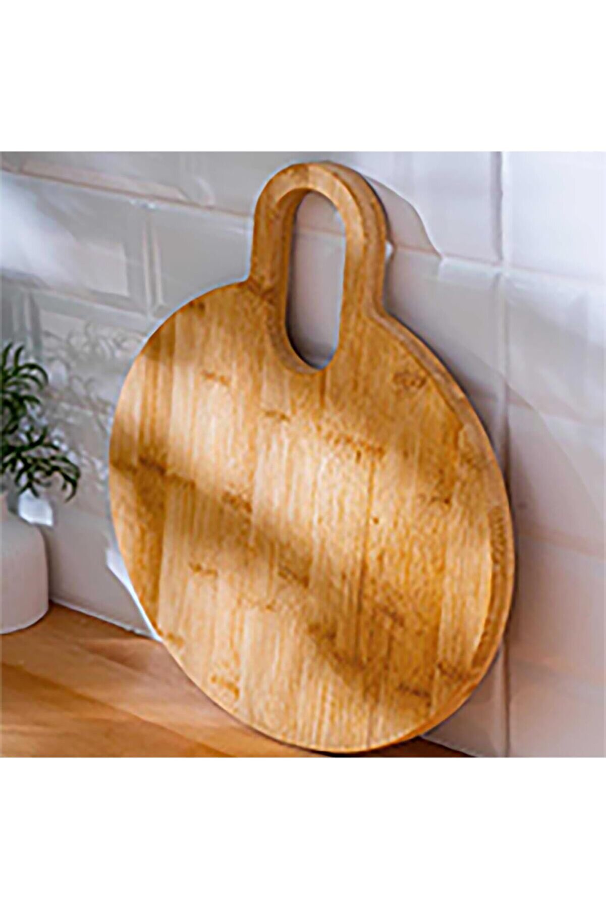 STOREMAX modashine Ahşap Kesme Tahtası, Dekoratif Mutfak Sunum Tahtası (Yuvarlak Saplı) modascope 1014773