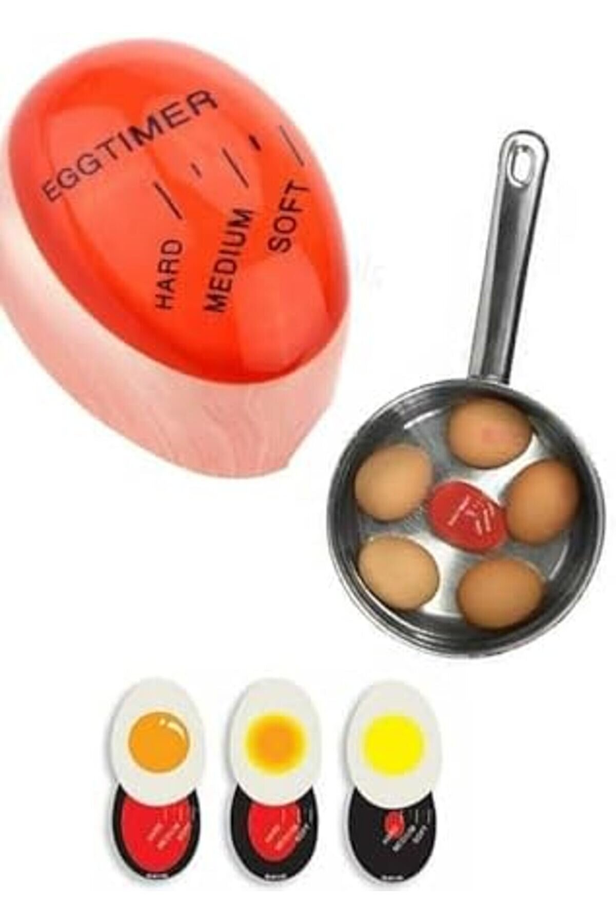 Modashi̇ne Renk Deği̇şti̇ren Yumurta Zamanlayıcı Yumurta Haşlama Derecesi̇ 1 Adet Modascope 1014773