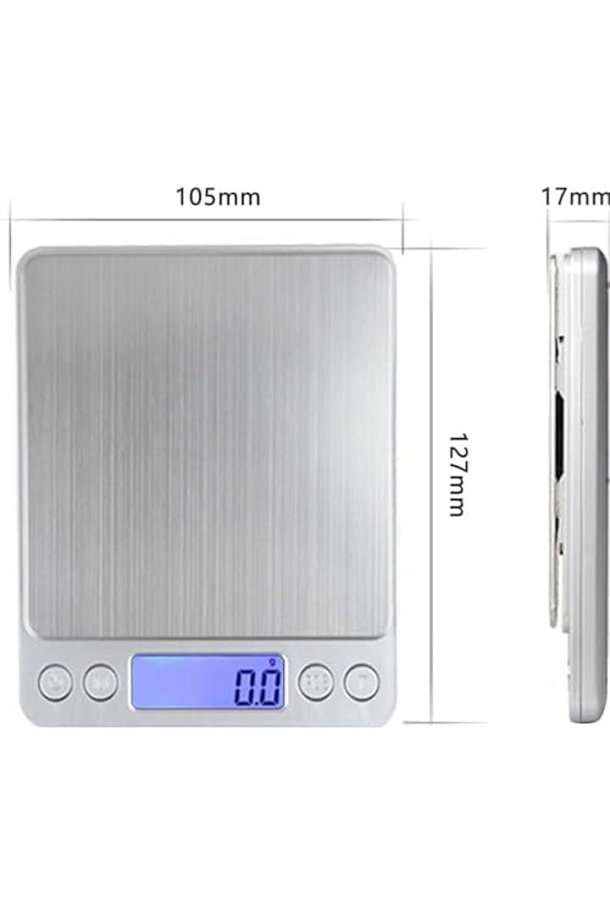 Pltnstoreshop Di̇ji̇tal Mutfak Terazi̇si̇ 3 Kg 0.1 G Hassasi̇yet Metal Platformlu Premi̇um Terazi̇, Şık Ve