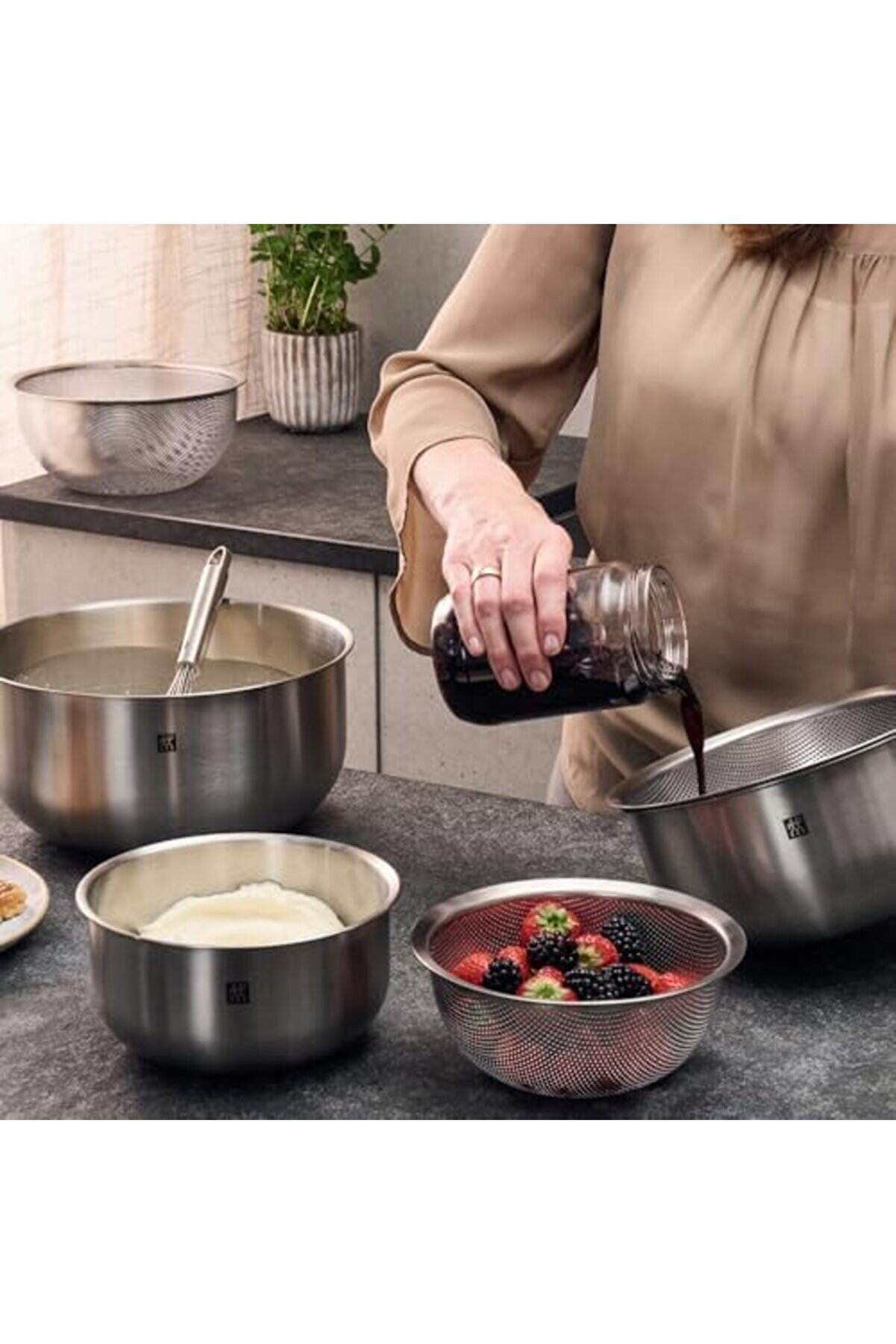 Shopverse Prep Süzgeç Seti̇ | 18/10 Paslanmaz Çeli̇k | 3-Parça Trendfli̇ck 1014773