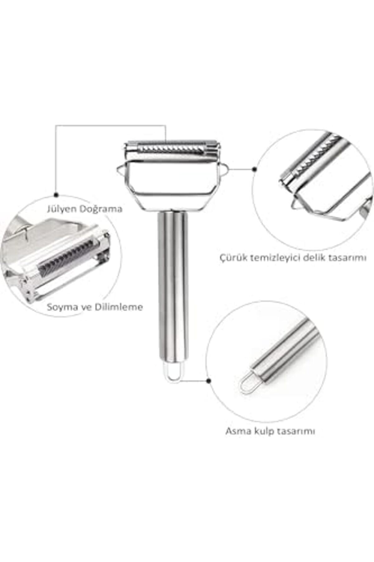 Modashi̇ne Çeli̇k Turbo Jülyen Soyacak Sebze Ve Meyve Soyucu Prati̇k Soyacak Modascope 1014773