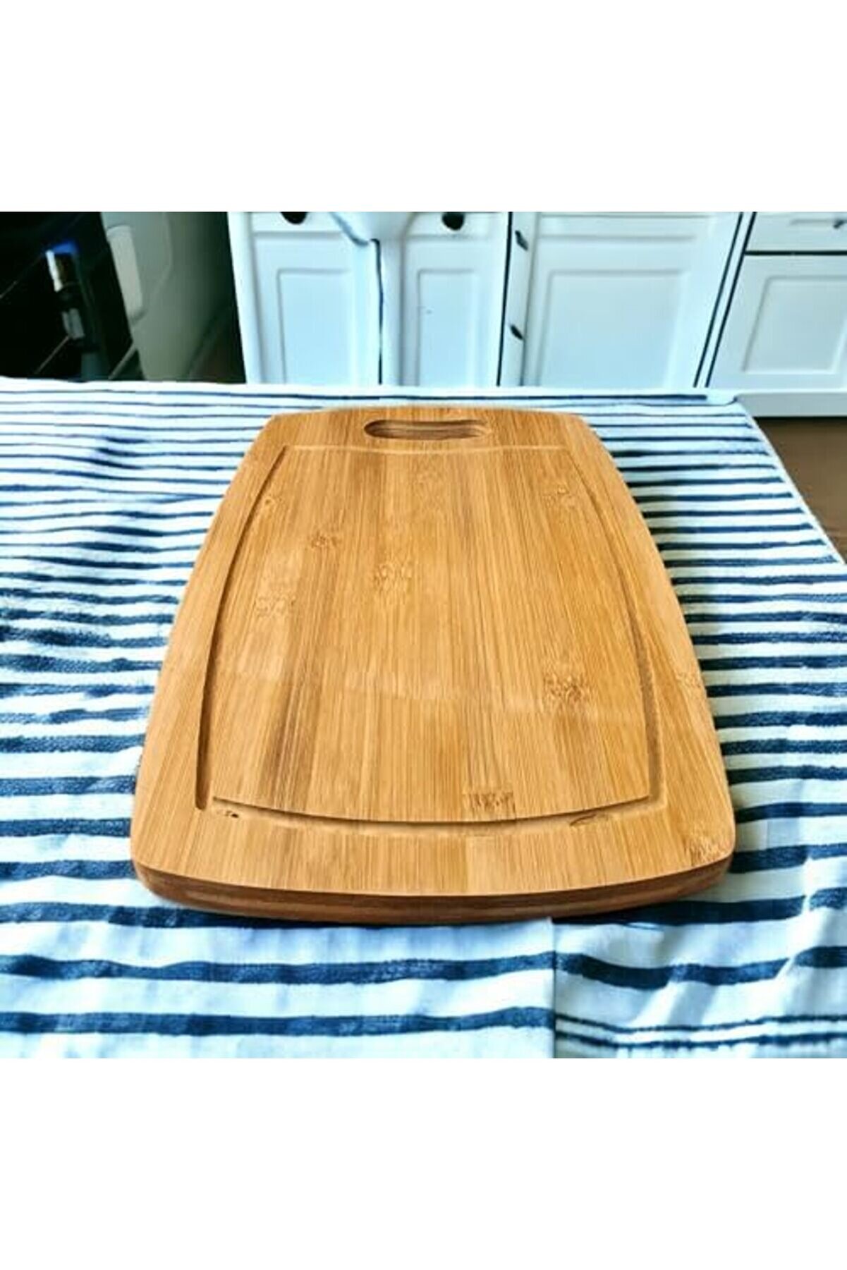 Modashi̇ne Bambu Kesme Tahtası Anti̇bakteri̇el Yıkanabi̇li̇r Doğrama Tahtası Di̇kdörtgen 34X24 Cm Modascop