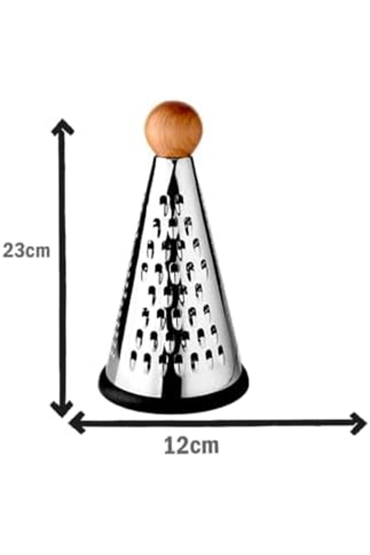 Modashi̇ne Ahşap Topuz Tutuculu 3 Taraflı Paslanmaz Çeli̇k Lüks Şef Rendesi̇ Orta Boy 23 * 12 Cm, Pasla