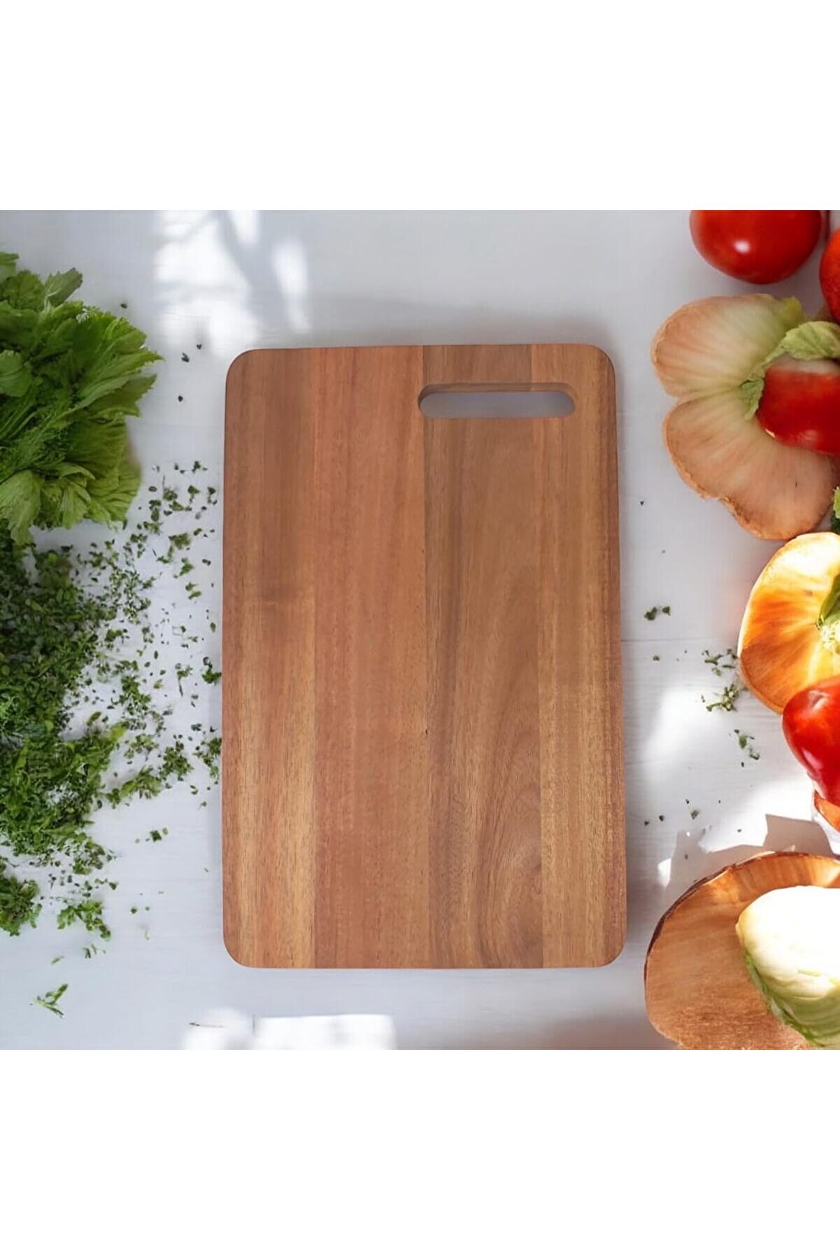 STOREMAX Akasya Kesme Tahtası Antibakteriel Yıkanabilir Doğrama Tahtası Dikdörtgen 34x22CM | v