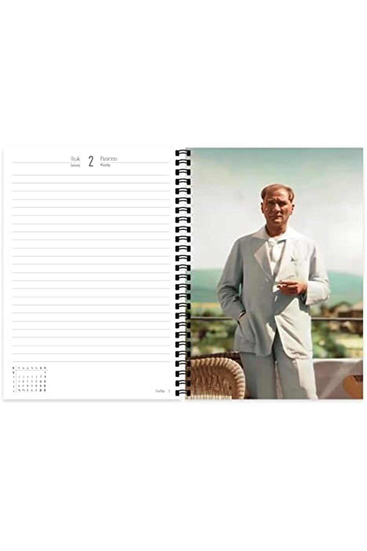 Modashi̇ne 2023 Atatürk Günlük Spi̇ralli̇ Ajanda - Başkomutan, 17X24 Cm Modascope 1014773