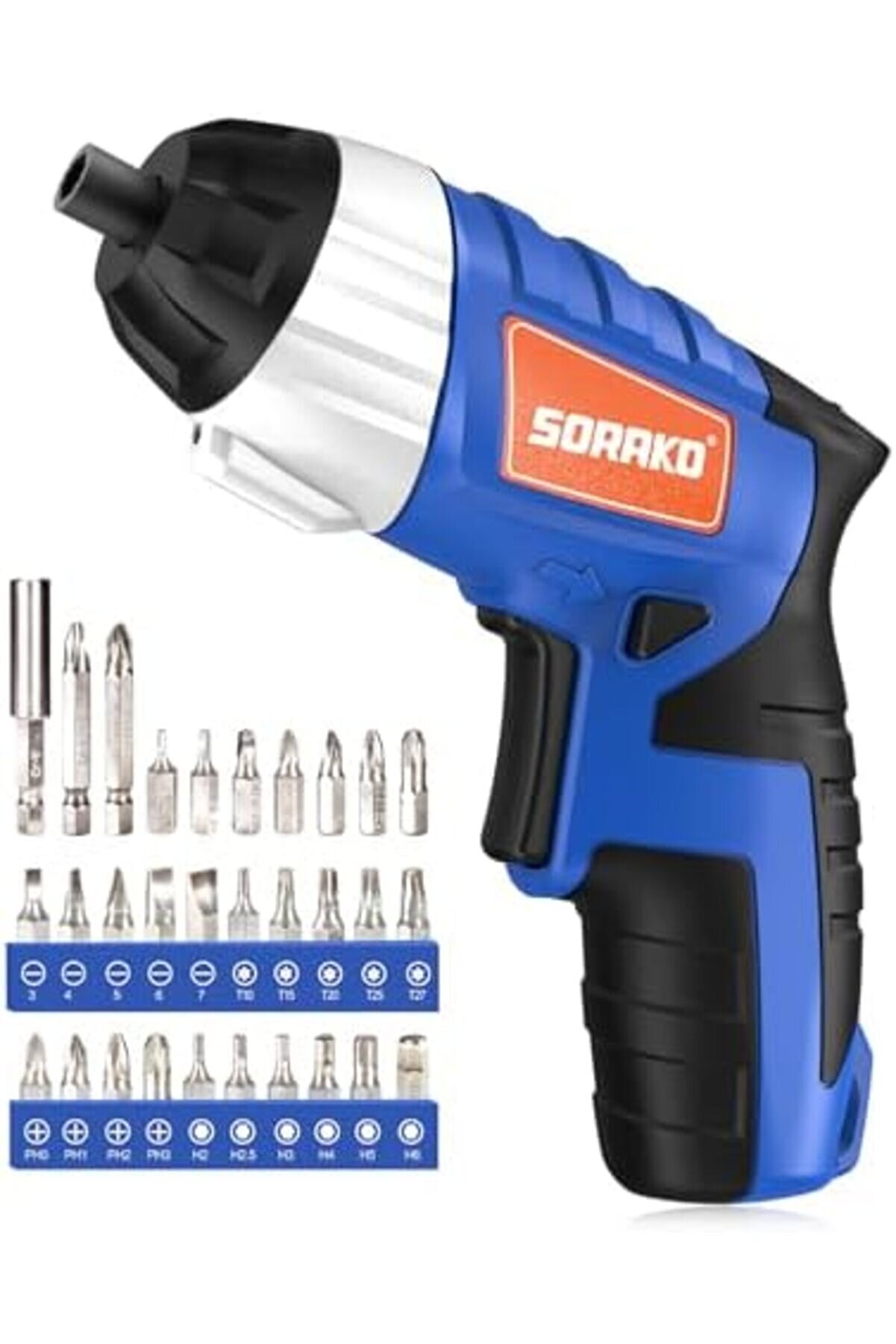 STOREMAX mrtshoppng Akülü Tornavida Küçük 6 Nm Maks Tork Akülü Tornavida 1,3 Ah 3,6 V 30 Aksesuar Parçası ile