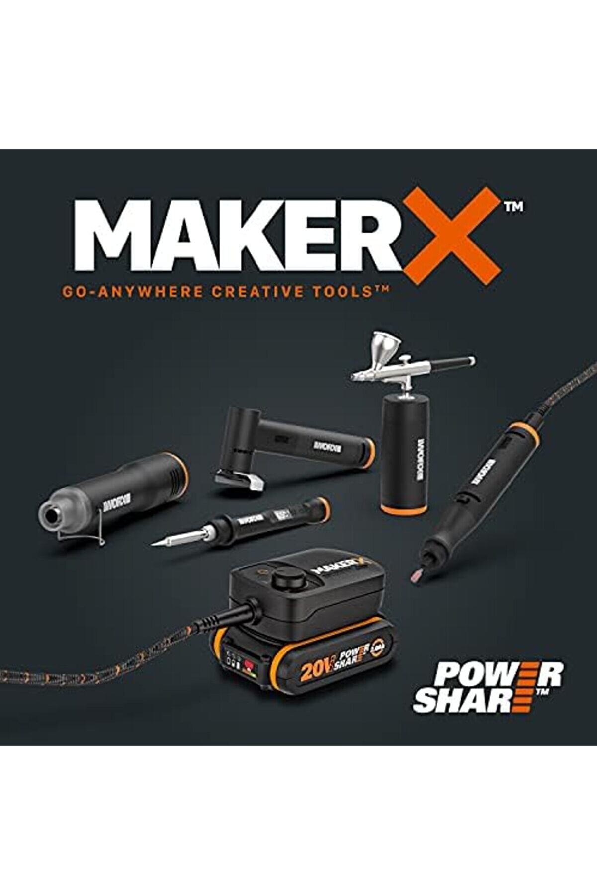 Wx744.9 20Volt Profesyonel Tabancası + 12 Aksesuar (Akü Dahi̇l Deği̇ldi̇r) 1014773