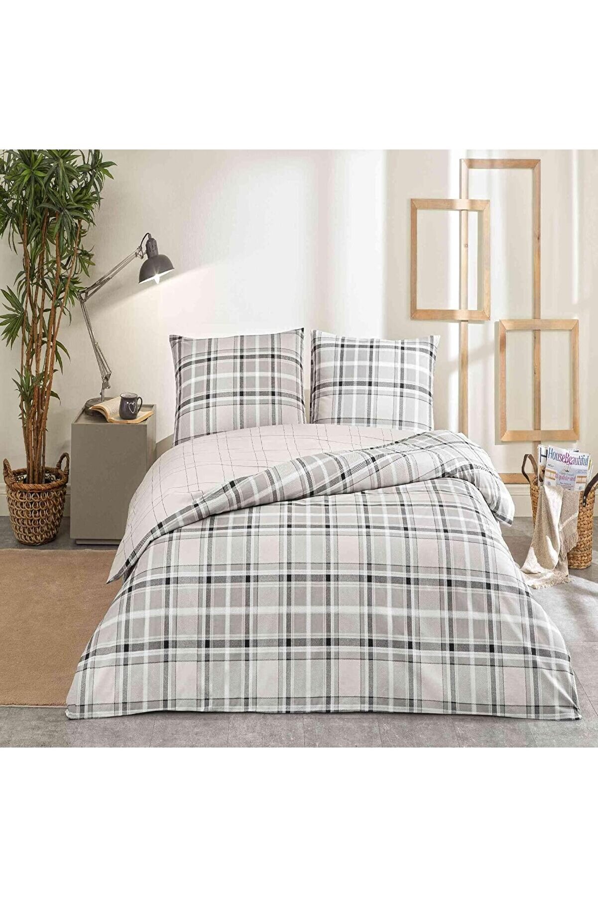 STOREMAX Pamuk Caleb Nevresim Takımı Gri Çift Kişilik 1014773