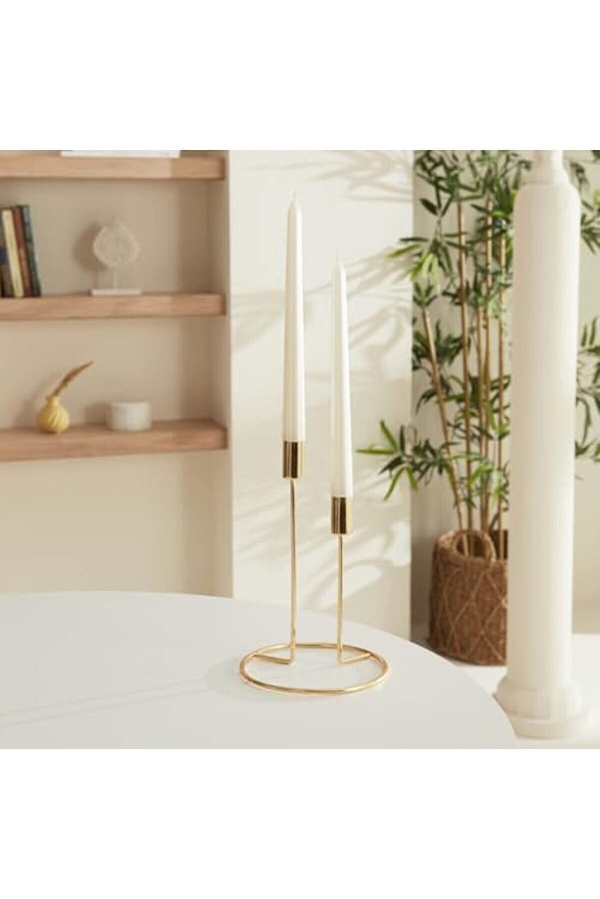 2 Li̇ Şamdan Mum 24 Cm 1014773