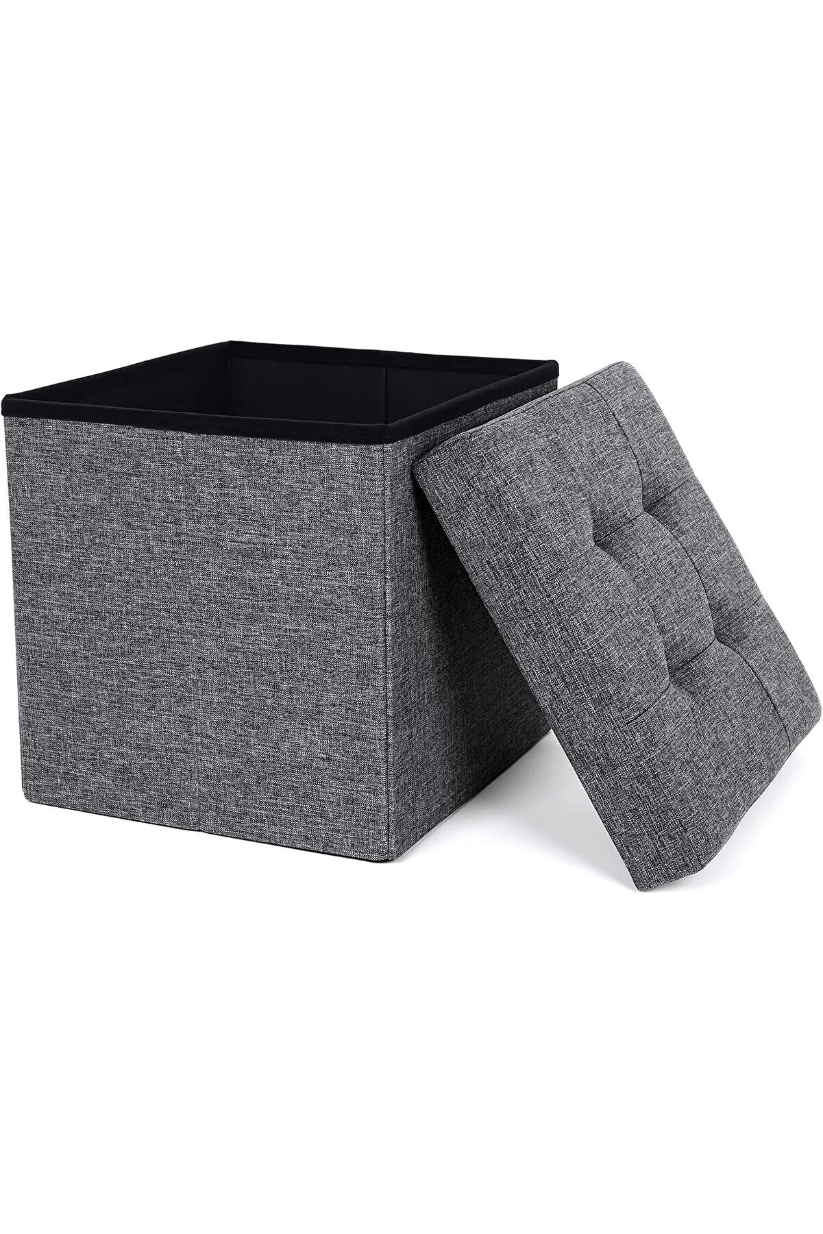 STOREMAX Saklama Alanlı Tabure, Kapaklı Küp, Oturma Sandığı, Saklama Kutusu, Katlanabilir, Maksimum Statik Ta