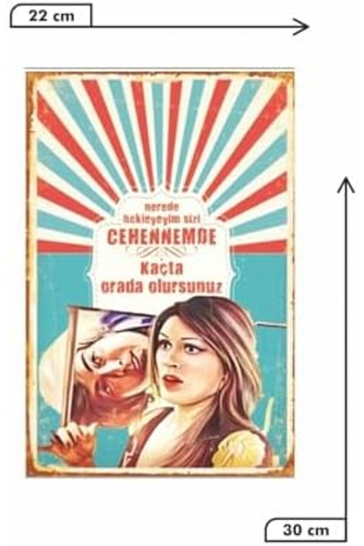 Kuşe Kağıt Duvar Posteri̇ Nerede Bekleyeyi̇m Si̇zi̇ Retro Drtr