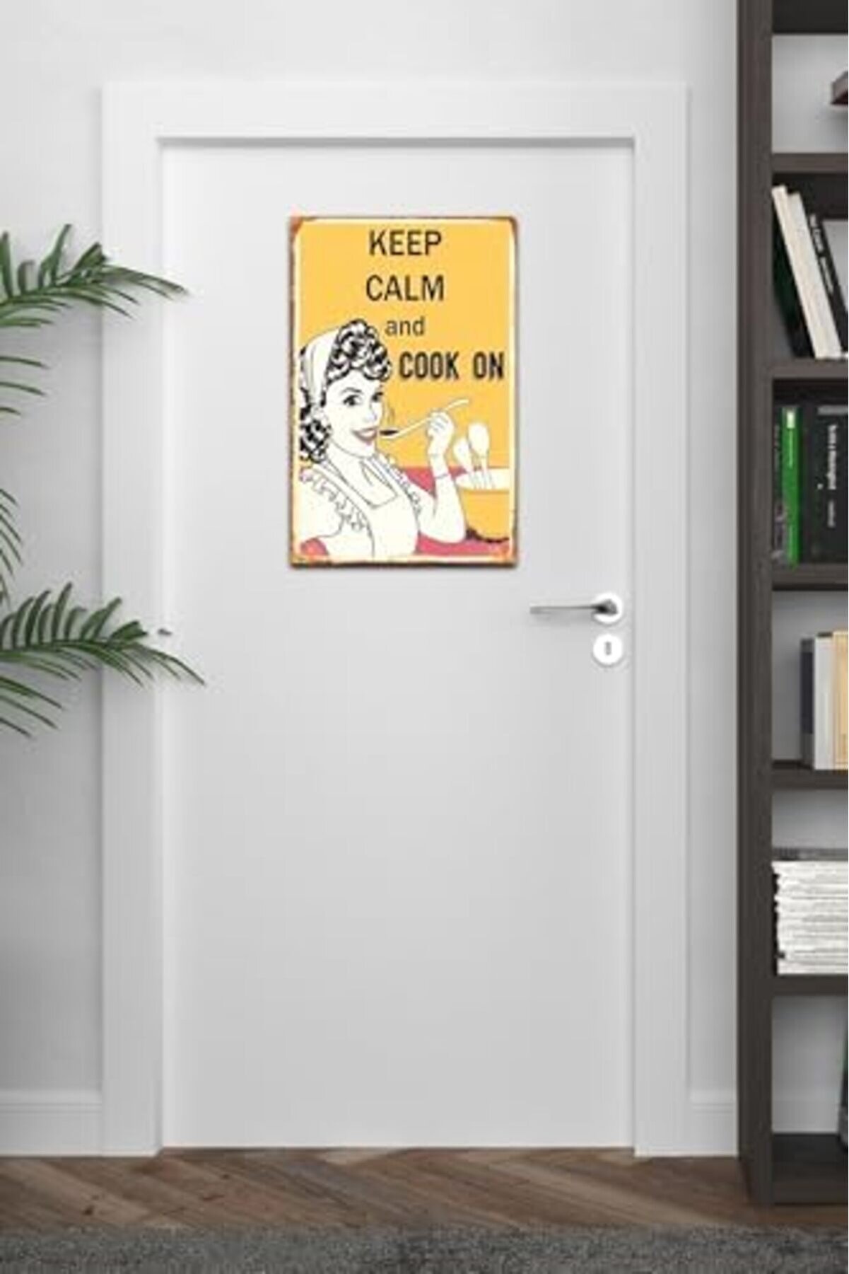 Svngsphereshop Kuşe Kağıt Duvar Posteri̇ Keep Calm And Cook On Retro Vi̇ntage Drtr0029 Svngsphereshop