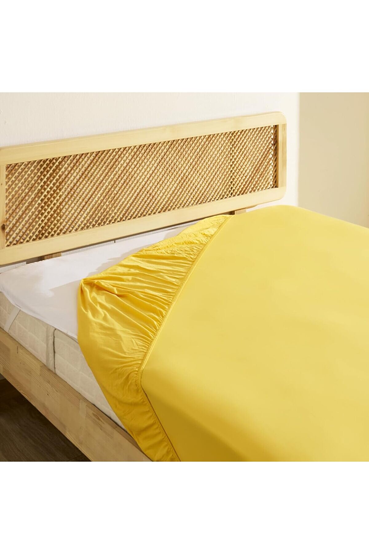 STOREMAX Penye Çift Kişilik%100 Pamuk Çarşaf Sarı 1014773