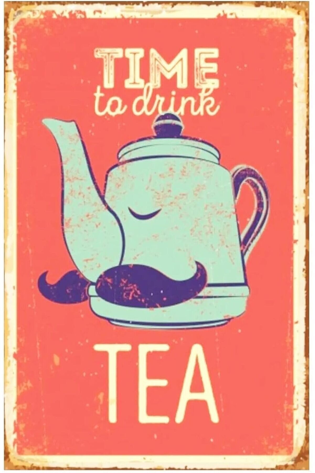 STOREMAX Time To Drink Tea Retro Drtr0126 Ahşap Mdf Tablo 1014773